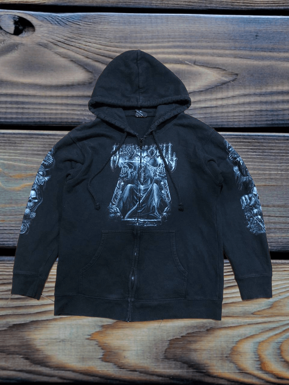 Vintage Wild Printed Zip Hoodie vintage faded streetwear Size US M / EU 48-50 / 2 - 1 Thumbnail