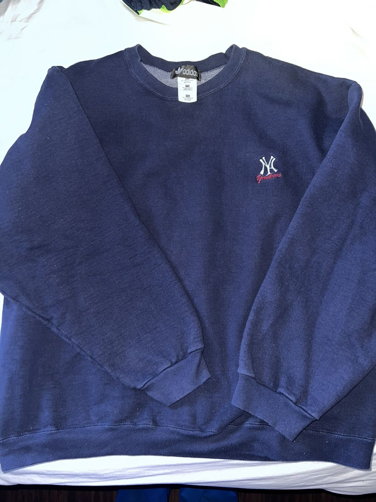 Adidas Vintage adidas Yankees crewneck Size US XXL / EU 58 / 5 - 1 Thumbnail