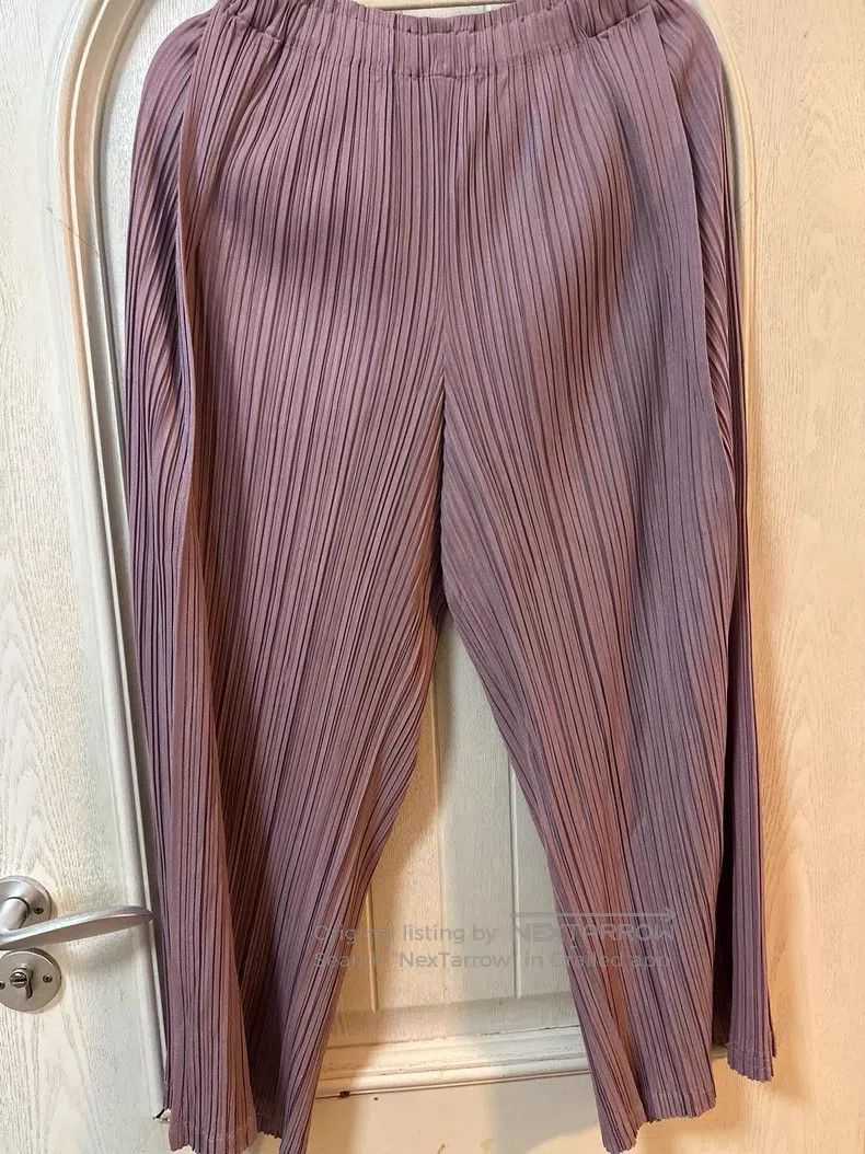 Issey Miyake Issey Miyake size:3 Pink Wide-leg Pants Size 31" - 1 Thumbnail