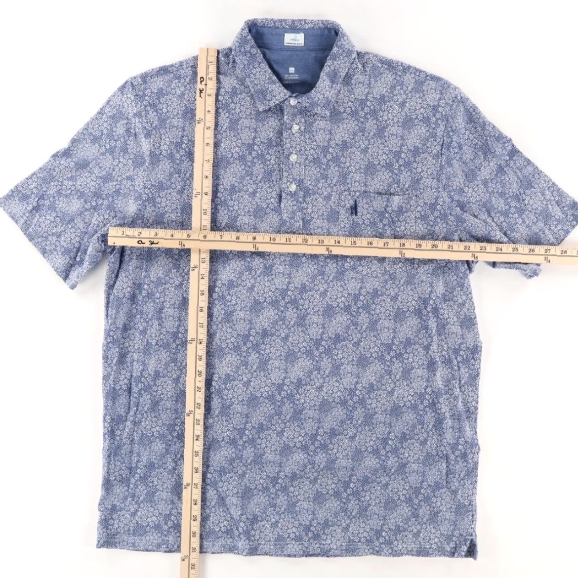 johnnie-O Johnnie-O Hangin Out Floral Polo Shirt Blue Men 2XL Shirt Slim Floral Cotton Short Sleeve Polo Men 2XL Size US XXL / EU 58 / 5 - 3 Thumbnail