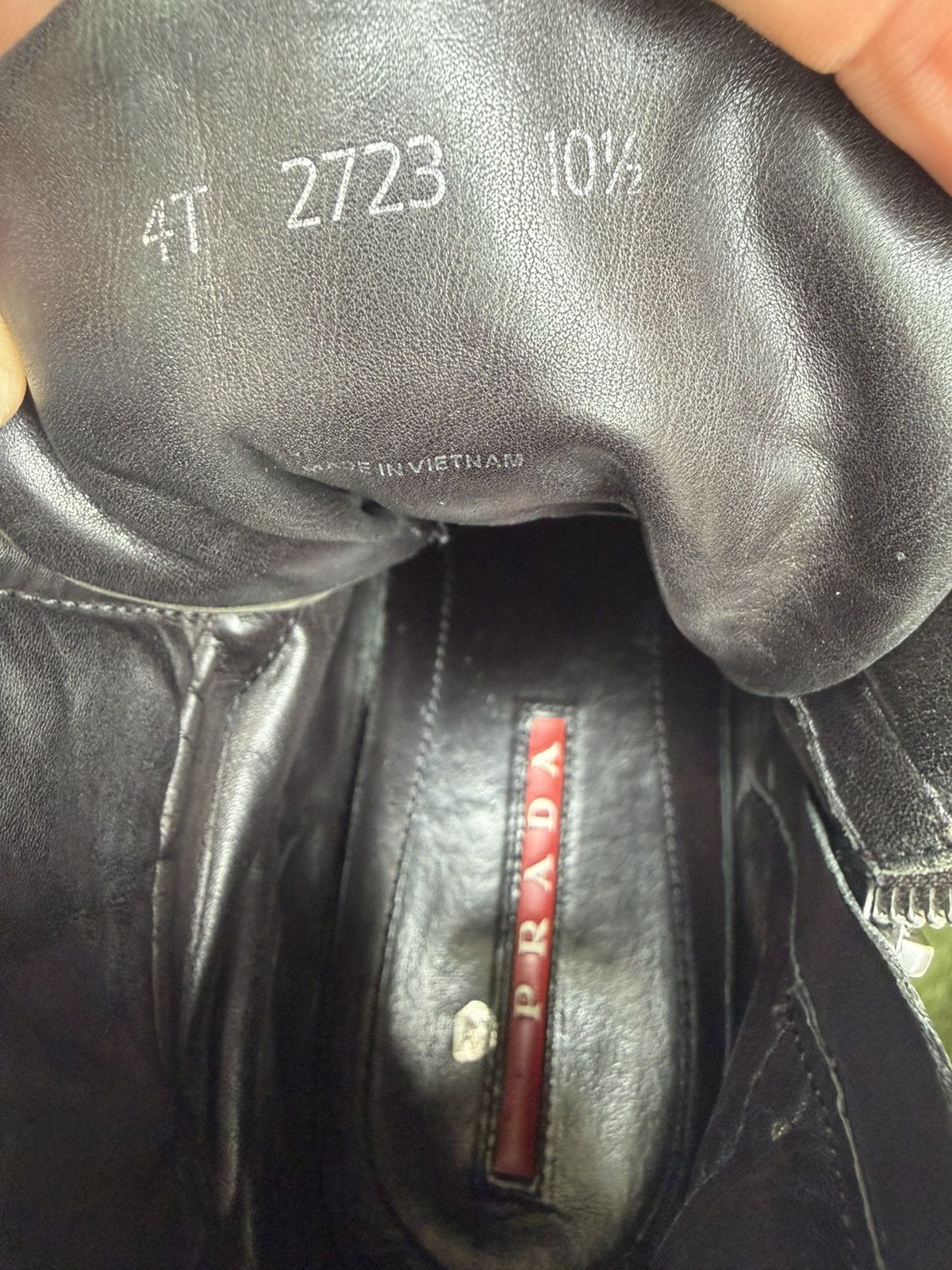 Prada Prada Black Nylon High-Top Zip Sneakers Size US 10.5 / EU 43-44 - 6 Thumbnail