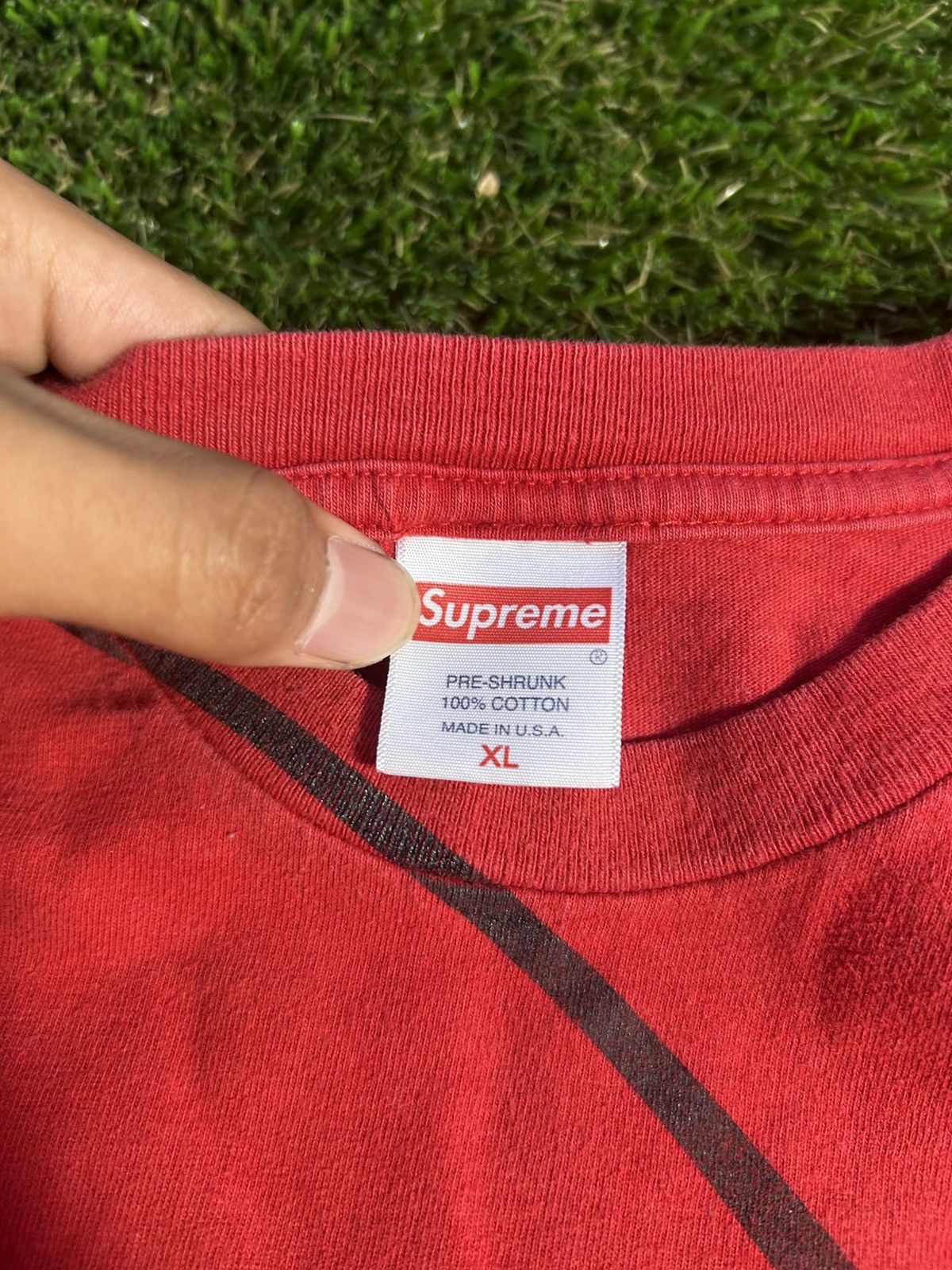 Supreme Supreme Smurf Red Tee Size US XL / EU 56 / 4 - 4 Thumbnail