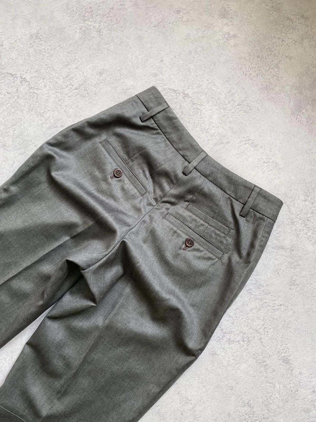 Brunello Cucinelli Gunex By Brunello Cucinelli Grey Wool Cropped Trousers Pants Size 27" / US 4 / IT 40 - 12 Thumbnail