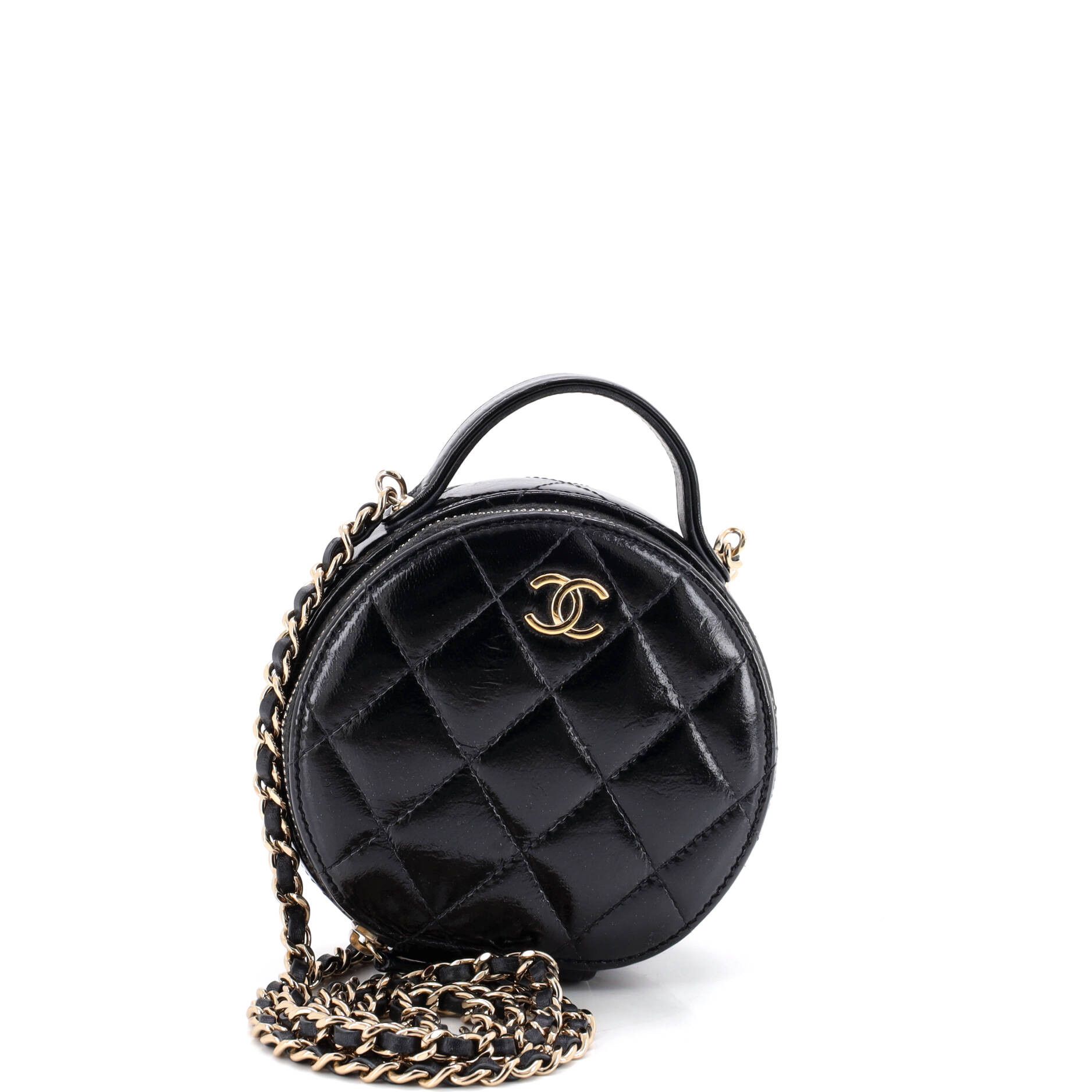 Chanel Handle with Care Round Vanity Case with Chain Size ONE SIZE - 1 Thumbnail