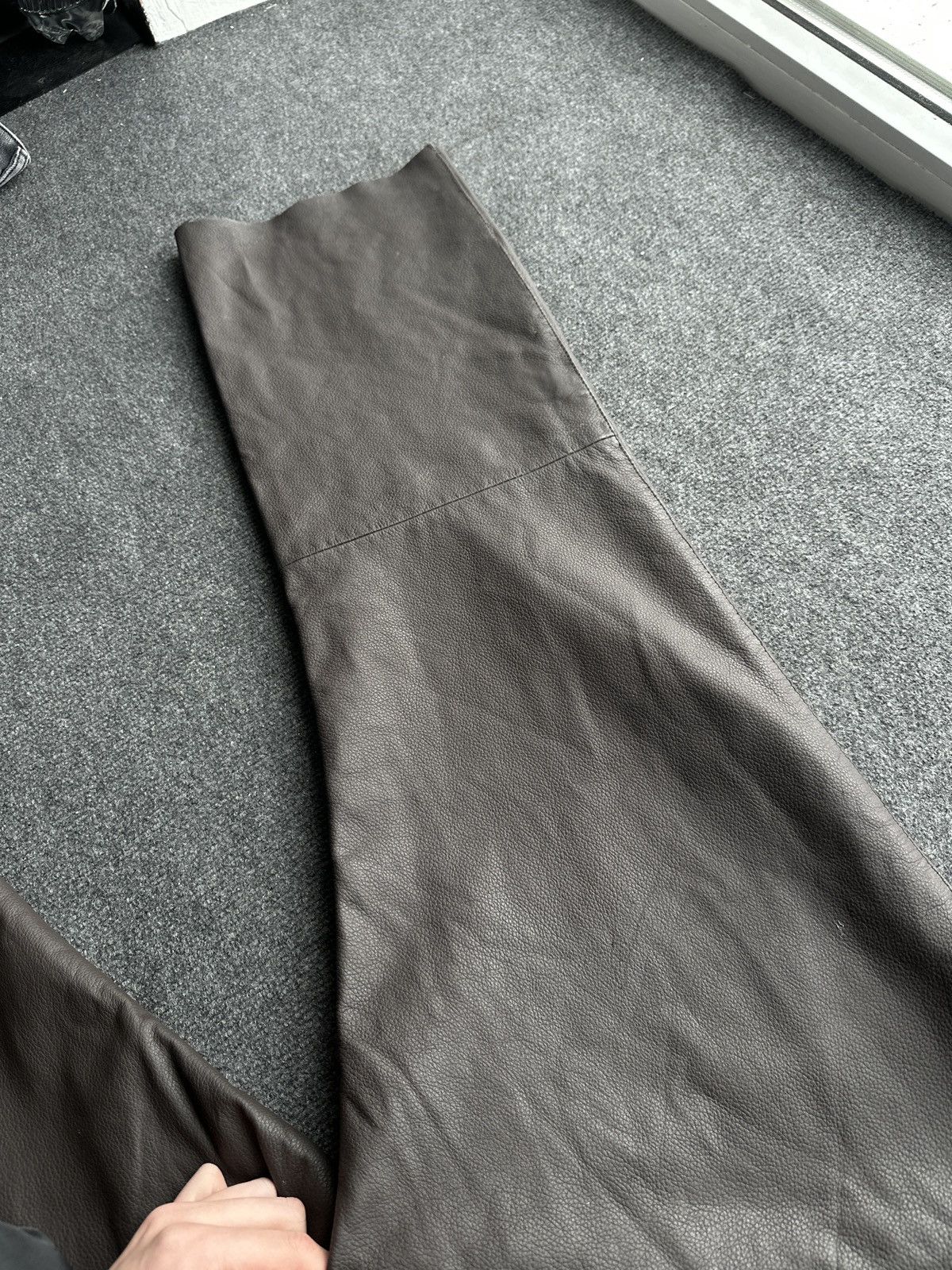 Other 🚨GRAIL MEN LEATHER PANTS Y2K WESTERN MOTORCYCLE Size US 41 - 21 Thumbnail