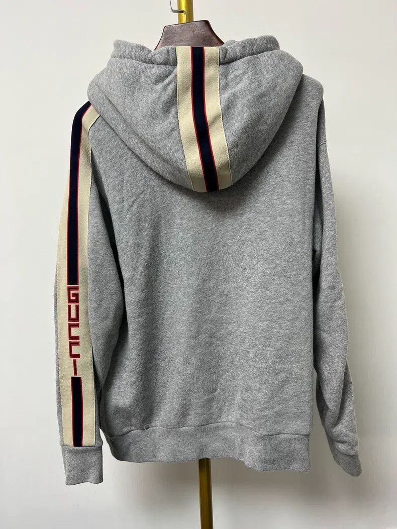 Gucci Gucci Bow Letter Logo Grey Zippered Coat Size S / US 4 / IT 40 - 2 Thumbnail