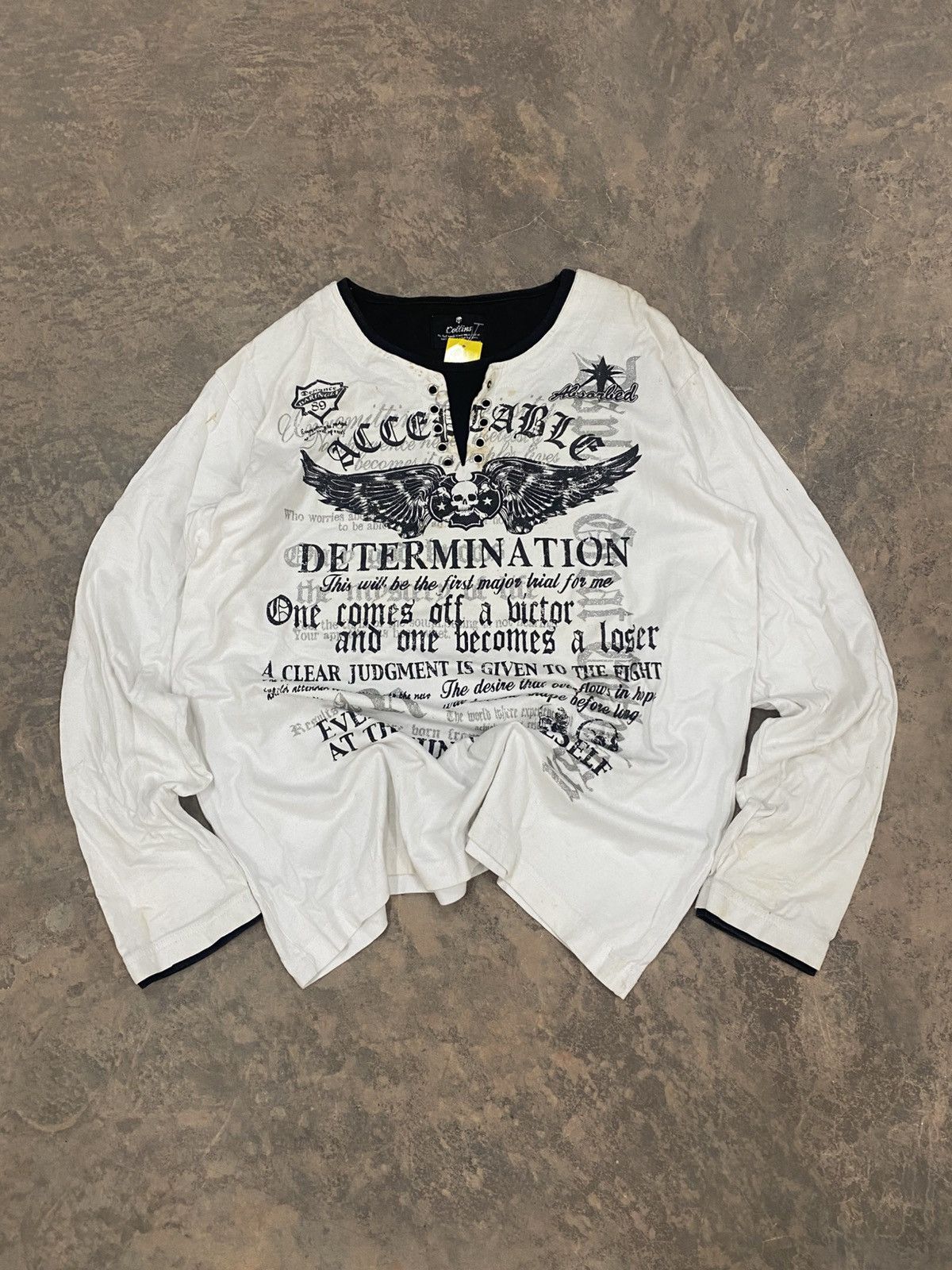 Hysteric Glamour Collins Skull Poem Ls shirt Punk Grunge Lgb Size US M / EU 48-50 / 2 - 1 Thumbnail