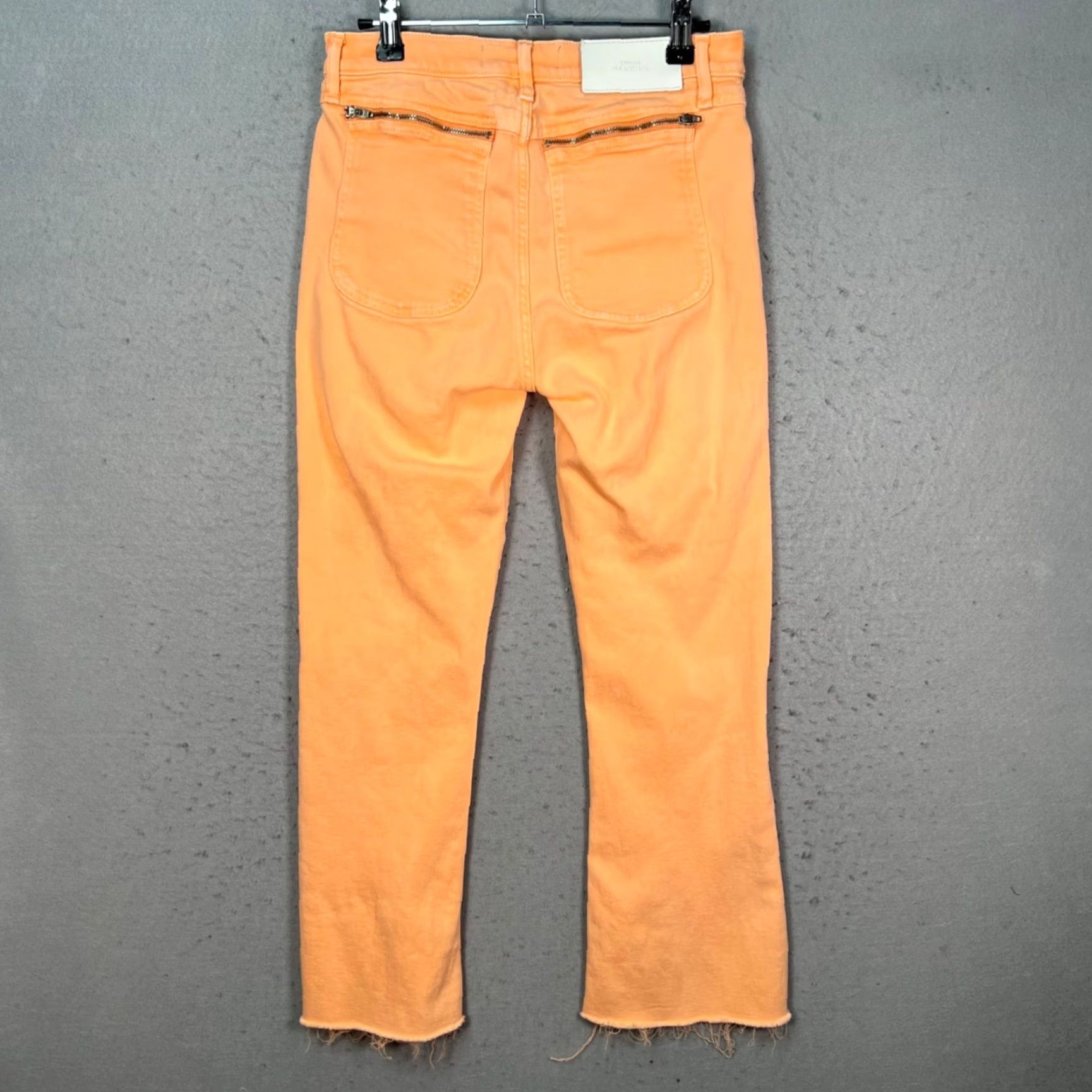 7 For All Mankind 7 For All Mankind Luxe Vintage Womens 27 Orange Jeans Bootcut 5-Pocket Zipper Front Back Denim Cotton Blend Size 27" / US 4 / IT 40 - 2 Thumbnail