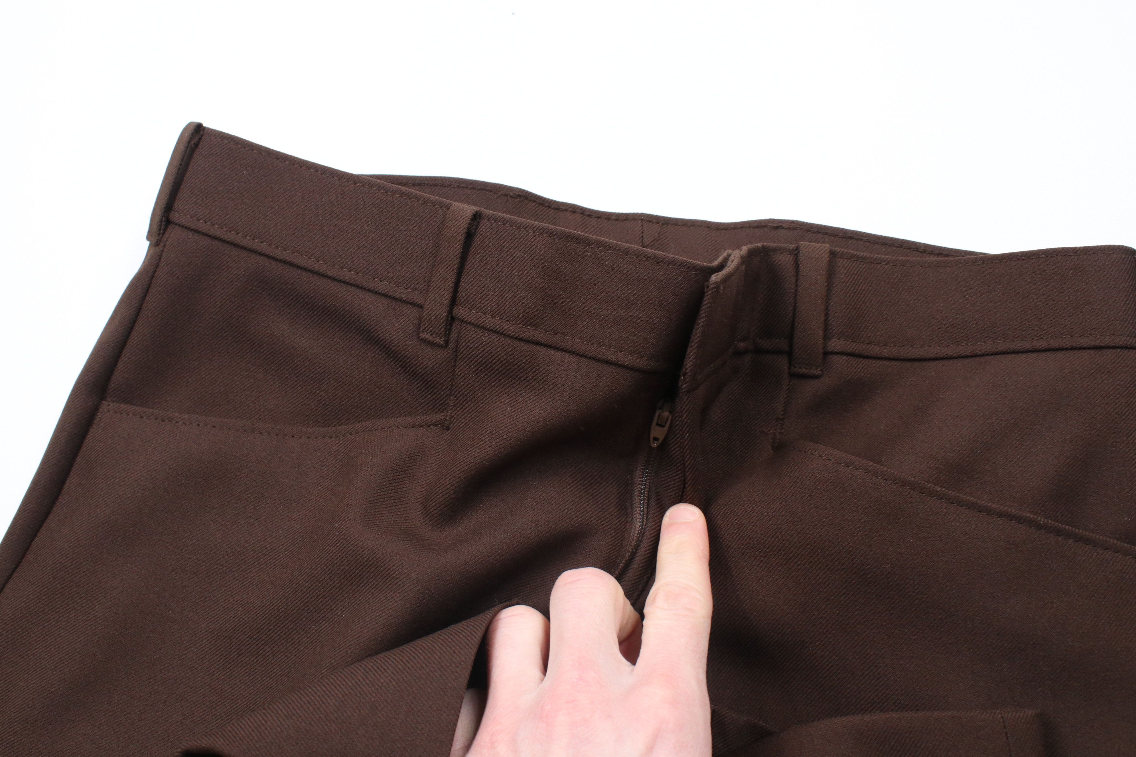 Levi's × Vintage Vintage 80s Levis Knit Flared Wide Leg Chino Pants Brown USA Size US 32 / EU 48 - 5 Thumbnail