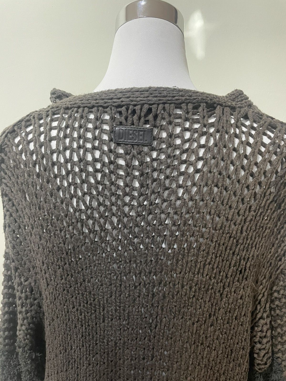 Diesel × Vintage Diesel Fishnet Knit Long Cardigan Size XL / US 12-14 / IT 48-50 - 3 Thumbnail