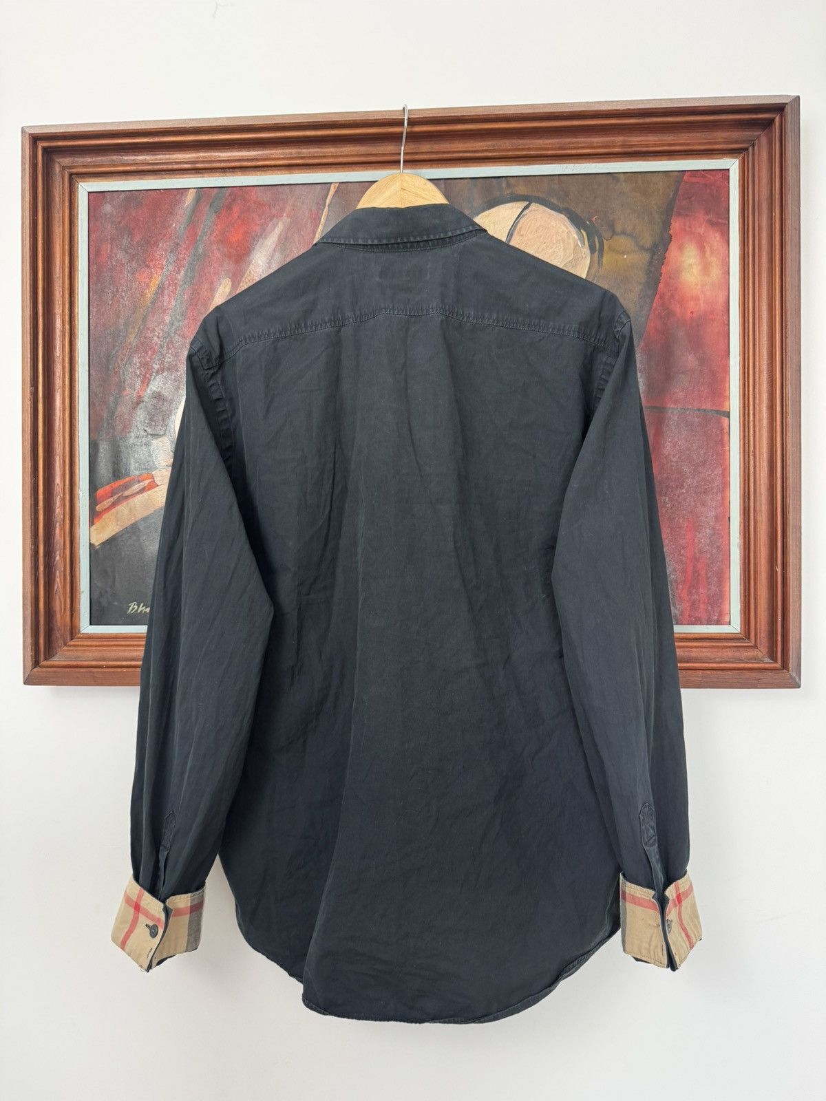 Burberry Burberry Button Up Casual Shirt Black Nova Check Rare Luxury Size US L / EU 52-54 / 3 - 3 Thumbnail