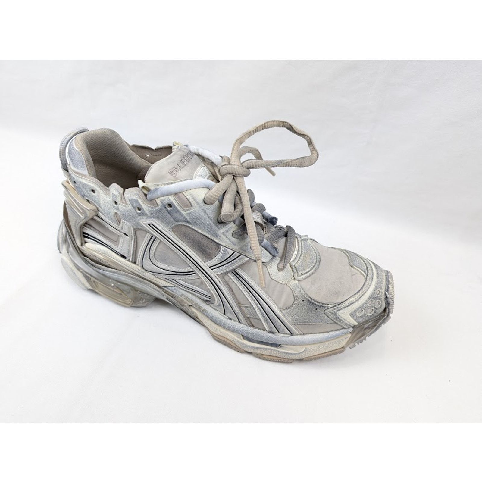 Balenciaga o1rshd1 Nylon/Suede/Mesh/w Runners in Beige Size US 12 / EU 45 - 2 Thumbnail