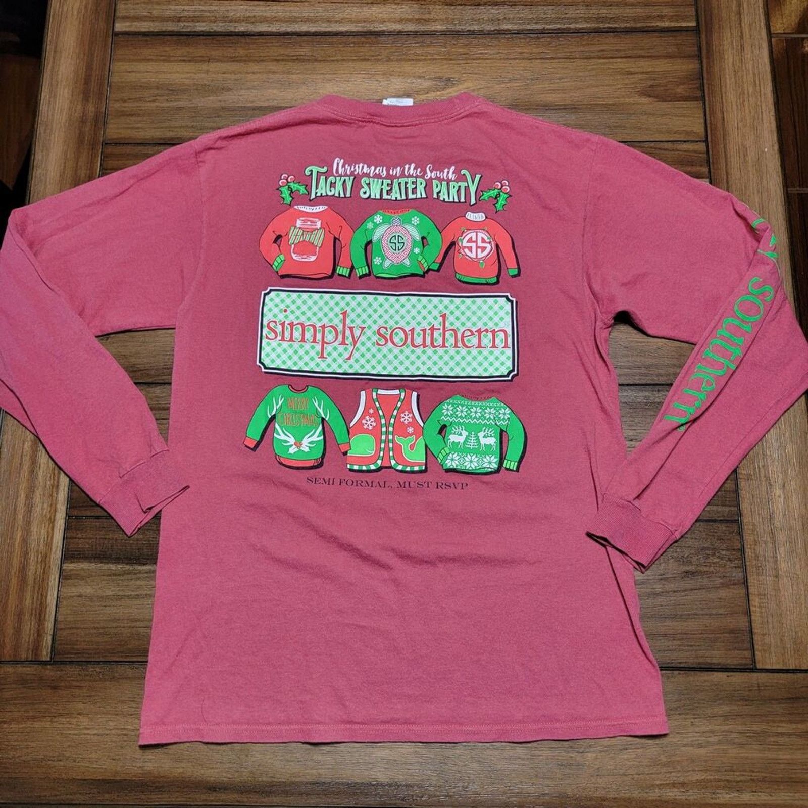 Other Simply Southern LS Unisex Tee "Tacky Sweater Party" - Medium Size M / US 6-8 / IT 42-44 - 1 Thumbnail