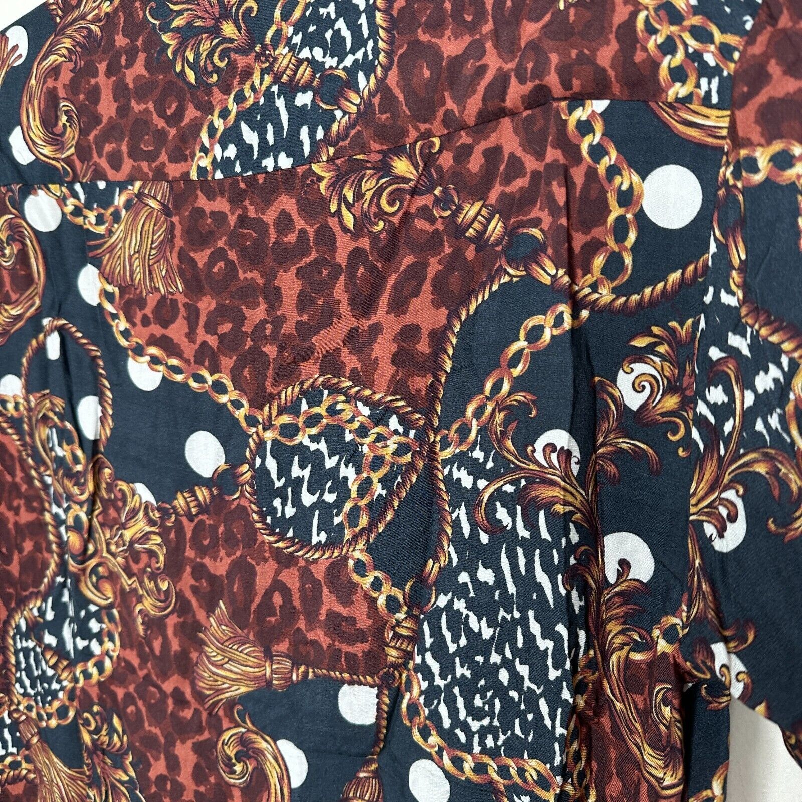Other Inamorata Leopard-Link Short Sleeve Button El Camino Shirt Size S / US 4 / IT 40 - 6 Thumbnail