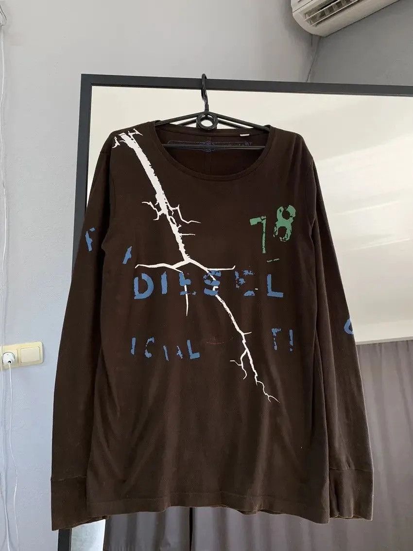 14th Addiction Vintage Long Sleeve Diesel Fafed Punk Distressed Y2k sk8 Size US M / EU 48-50 / 2 - 1 Thumbnail