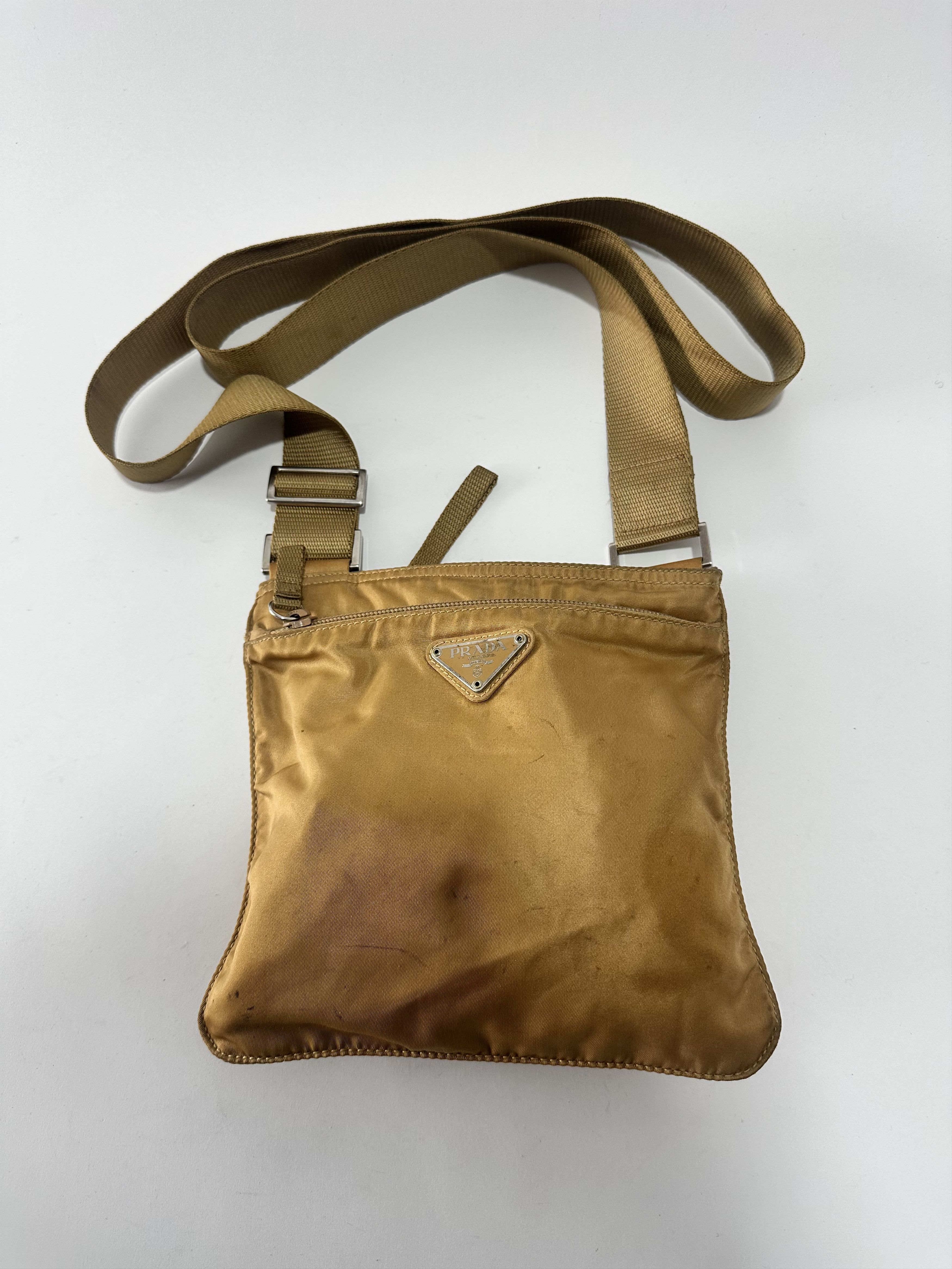 Prada Prada Brown Nylon Messenger Bag Size ONE SIZE - 1 Thumbnail