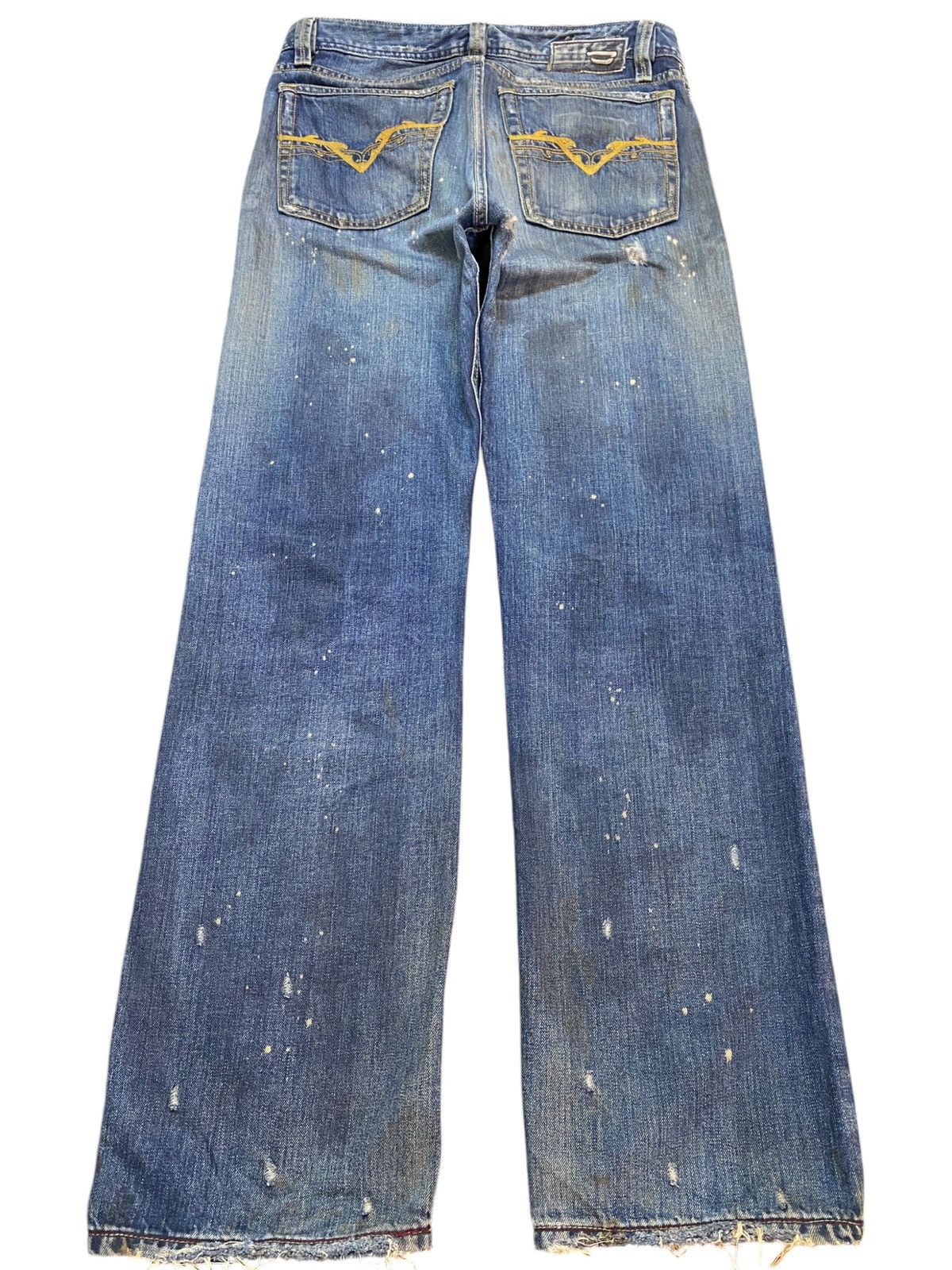 Diesel Black Gold Vintage Diesel Acid Wash Enough Baggy Distressed Jeans Size US 32 / EU 48 - 2 Thumbnail