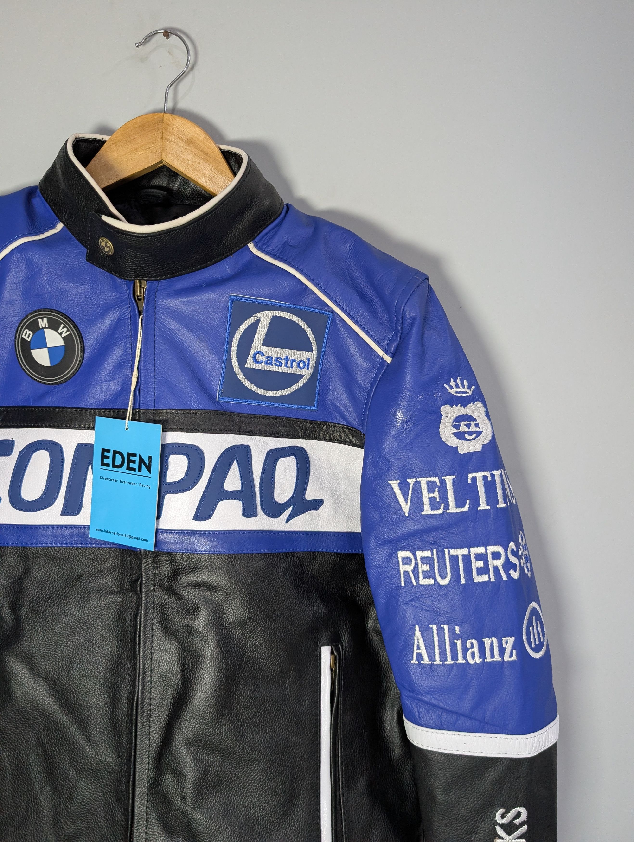 Vintage 🔥BMW🔥 Oversized Vintage 90s Leather Jacket Retro Size M / US 6-8 / IT 42-44 - 6 Thumbnail