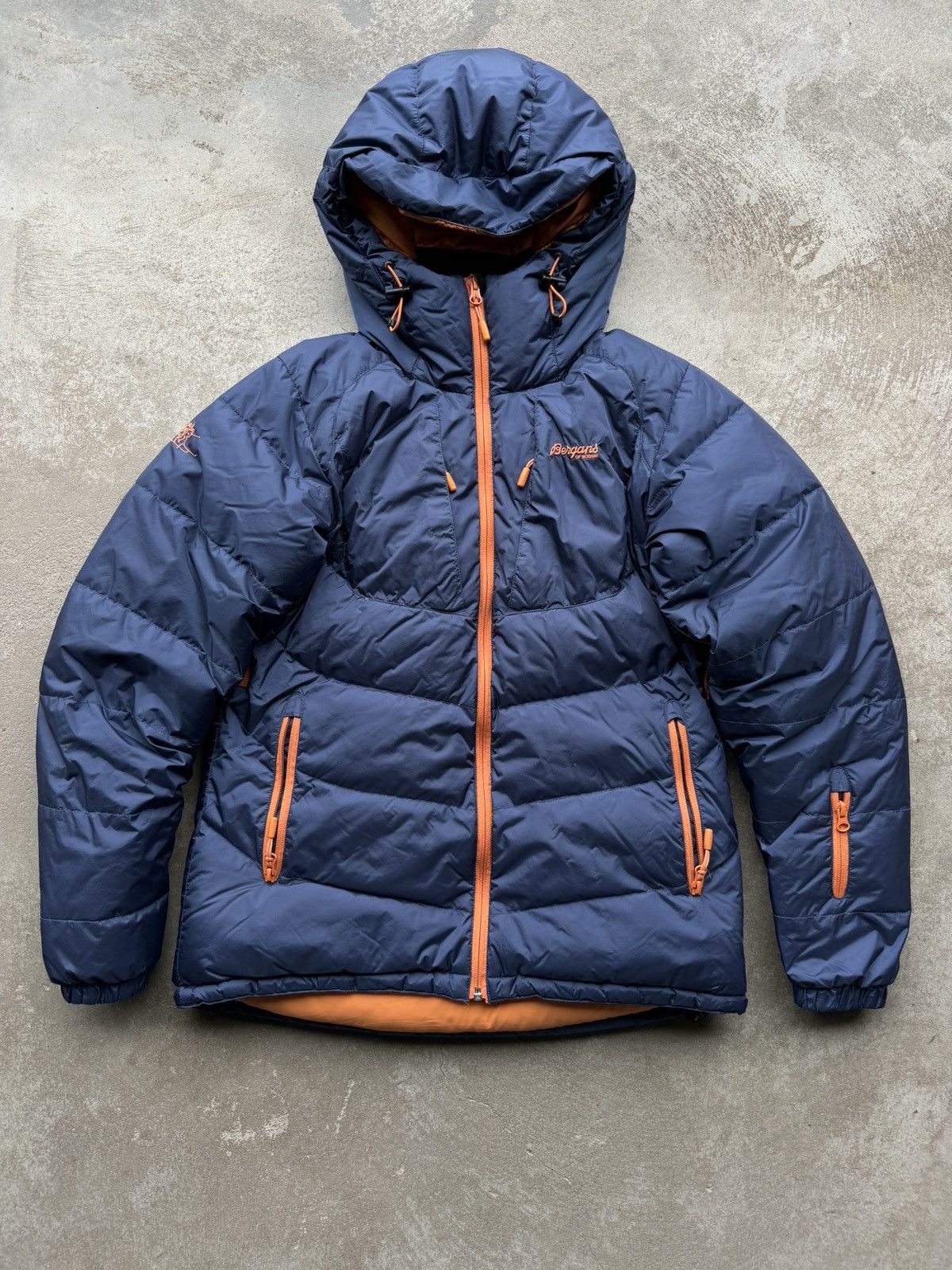 image of Bergans Of Norway x Bergens Bergans Sauda Down Puffer Jacket in Blue, Women's (Size Medium)