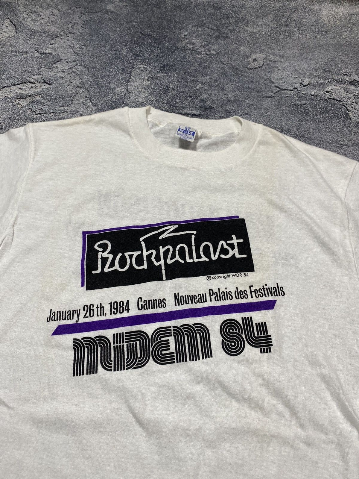 Band Tees × Mtv Vintage 1984 Eurovision WDR Canes Tshirt Size US M / EU 48-50 / 2 - 2 Thumbnail