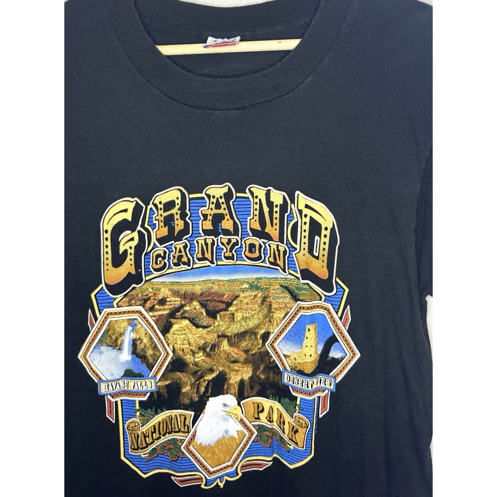 Fruit Of The Loom VINTAGE Fruit of the Loom Shirt Adult Medium Black Nature Outdoor Grand Canyon National Park 90s Mens Size US M / EU 48-50 / 2 - 2 Thumbnail