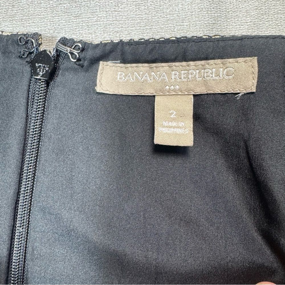 Banana Republic Banana Republic Jacquard Gold Pencil Mini Skirt Size 2 Size 26" / US 2 / IT 38 - 6 Thumbnail