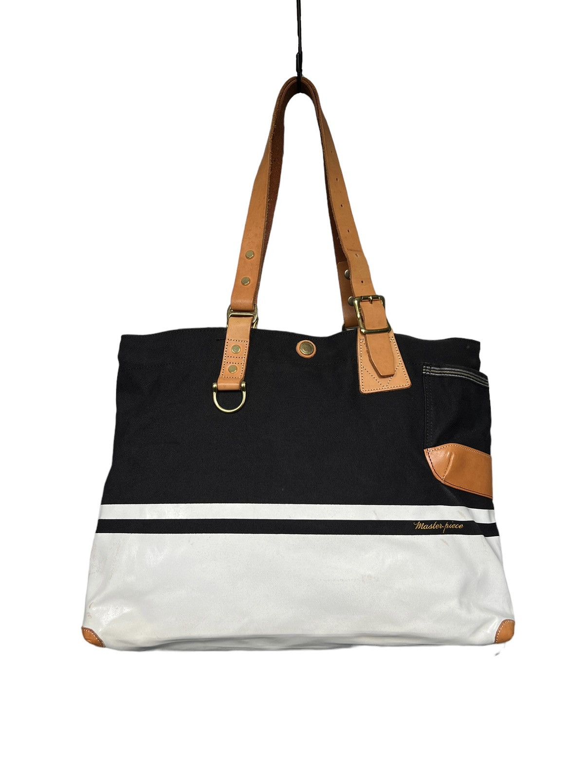 Japanese Brand × MasterPiece × Porter Masterpiece 🇯🇵 Master Tex Canvas Zipper Tote/ Hand Carry Bag Size ONE SIZE - 1 Thumbnail