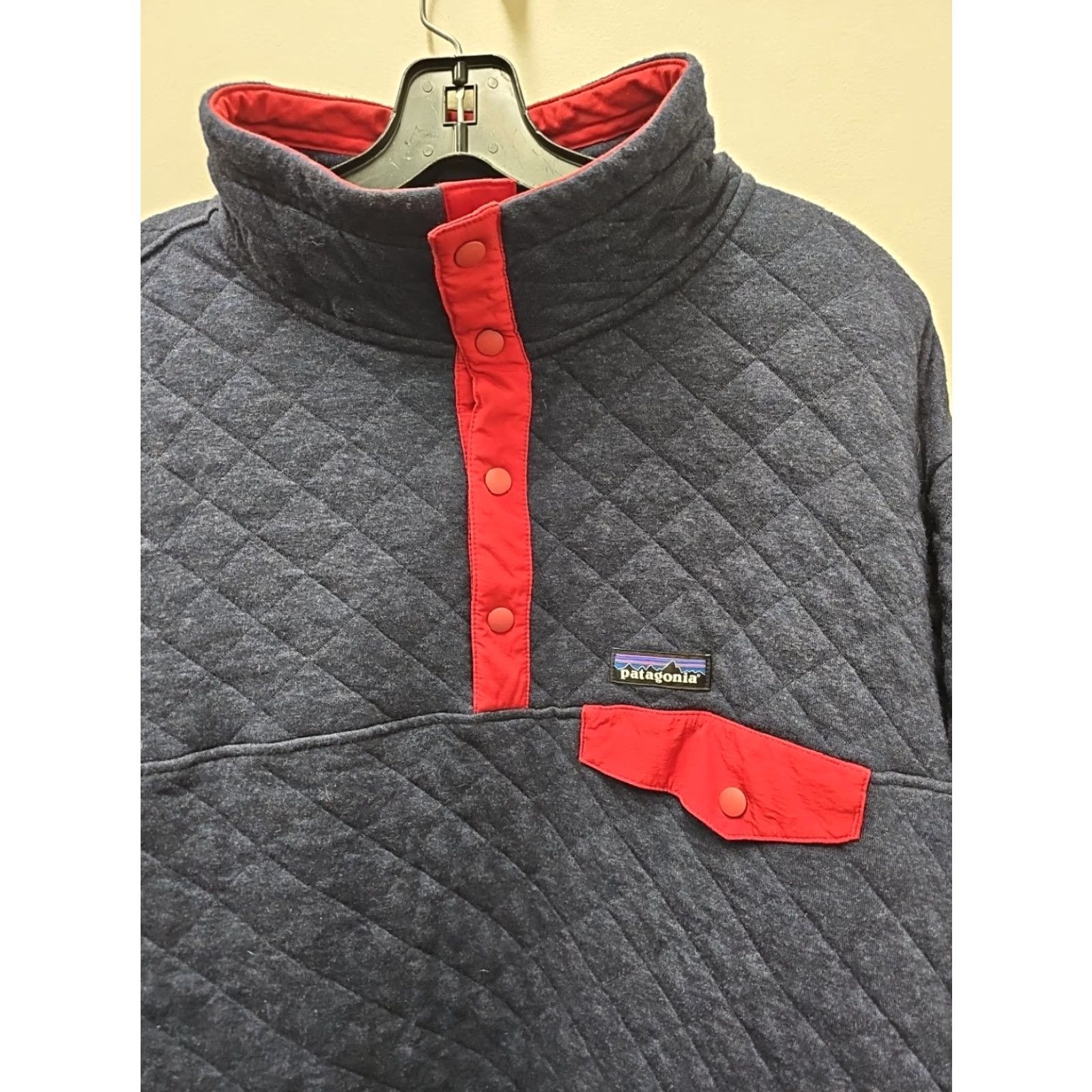 Patagonia VINTAGE Patagonia Cotton Quilt Snap-T Pullover Mens XL Blue Long Sleeve Size US XL / EU 56 / 4 - 2 Thumbnail