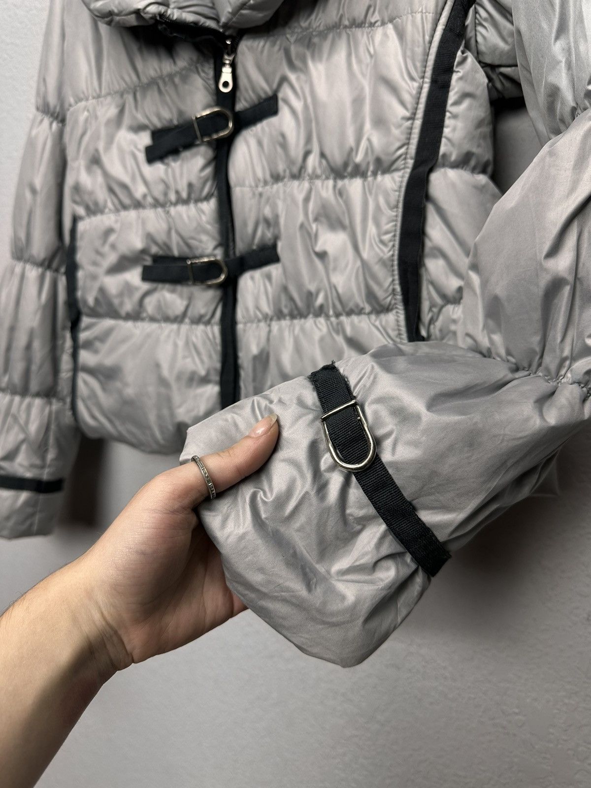 If Six Was Nine Vintage LGB Army Fur Hood Jacket Y2K Utility Cropped Size S / US 4 / IT 40 - 4 Thumbnail