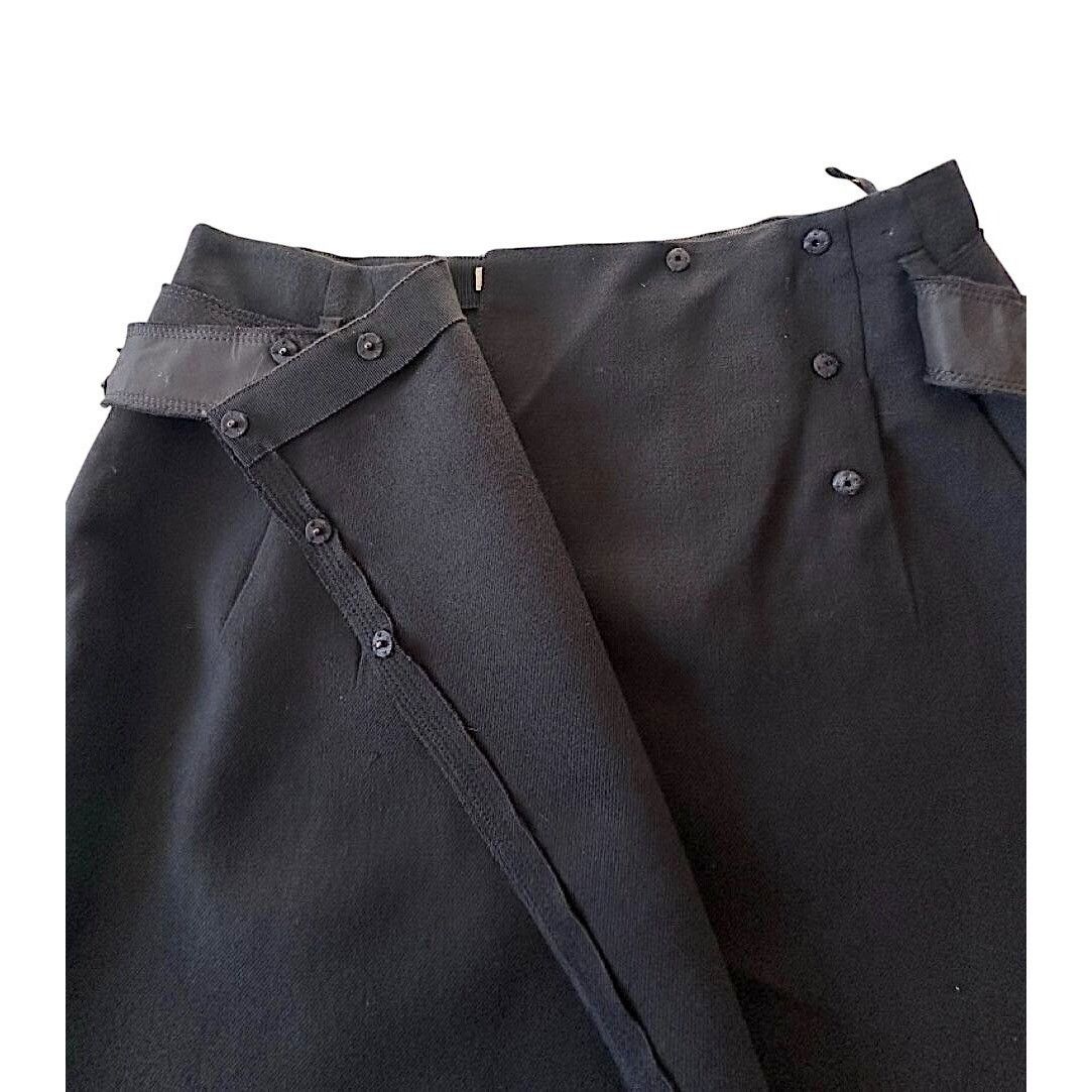 Prada Archival Prada FW2006 Black Wool Wrap Skirt IT46 Italy Size 32" / US 10 / IT 46 - 10 Thumbnail