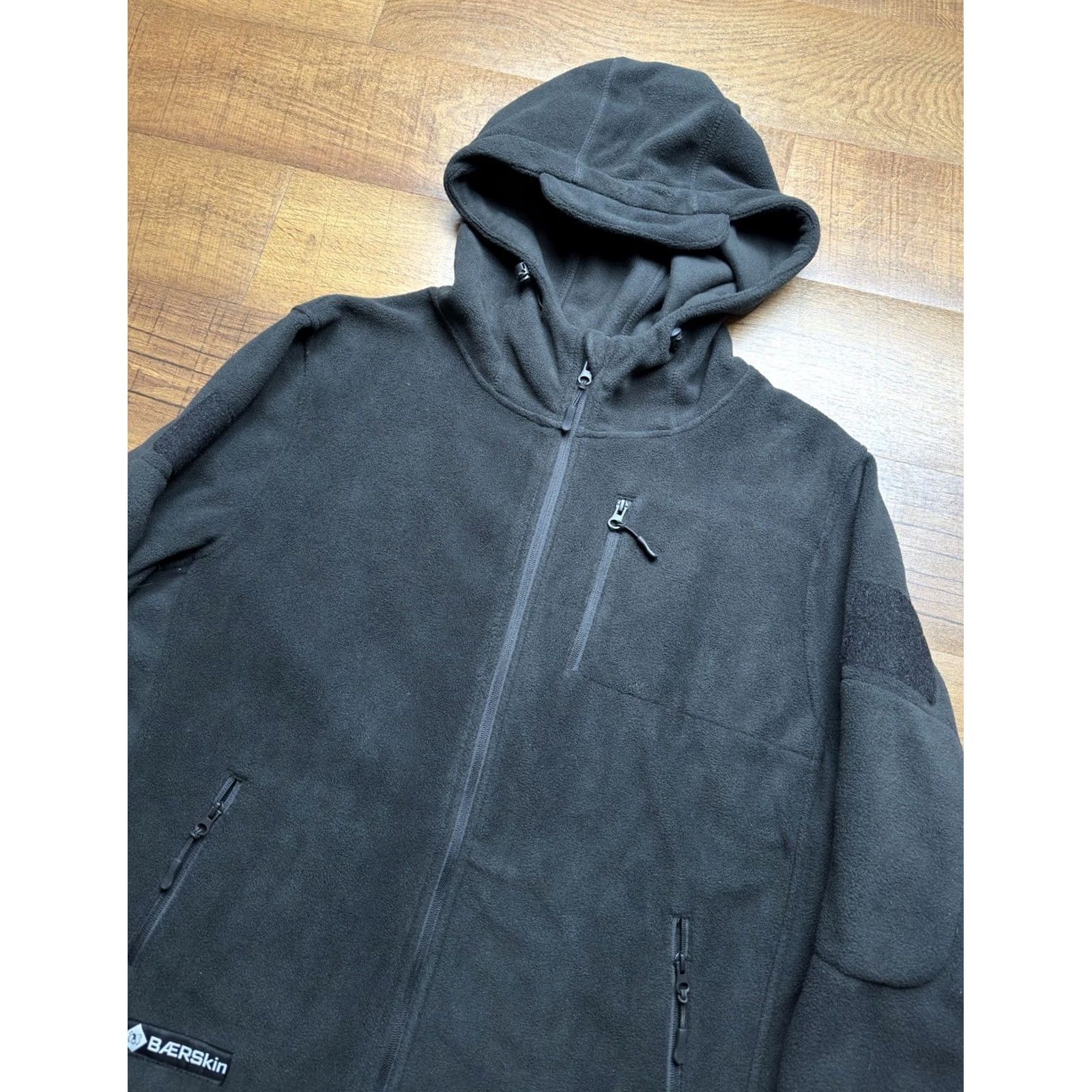 Vintage Baerskin Mens XL Tactical V1 Full Zip Hoodie Black Heavy Weight Fleece Jacket Size US XL / EU 56 / 4 - 2 Thumbnail