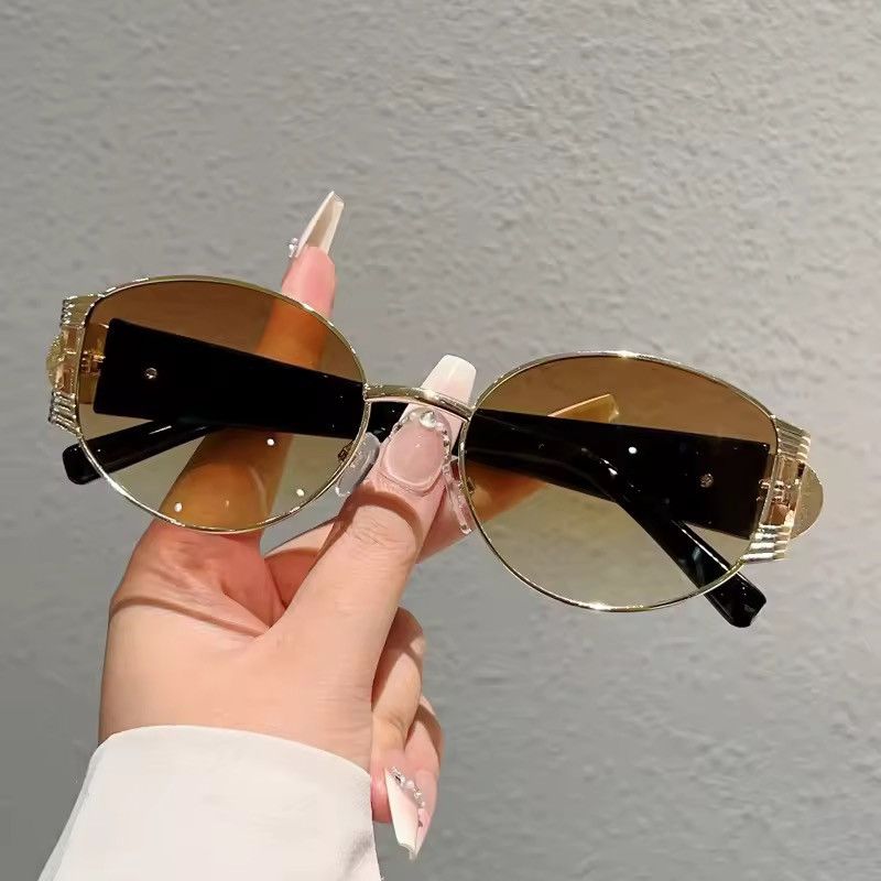 Jewelry Retro Oval Gradients Sunglasses Size ONE SIZE - 2 Thumbnail