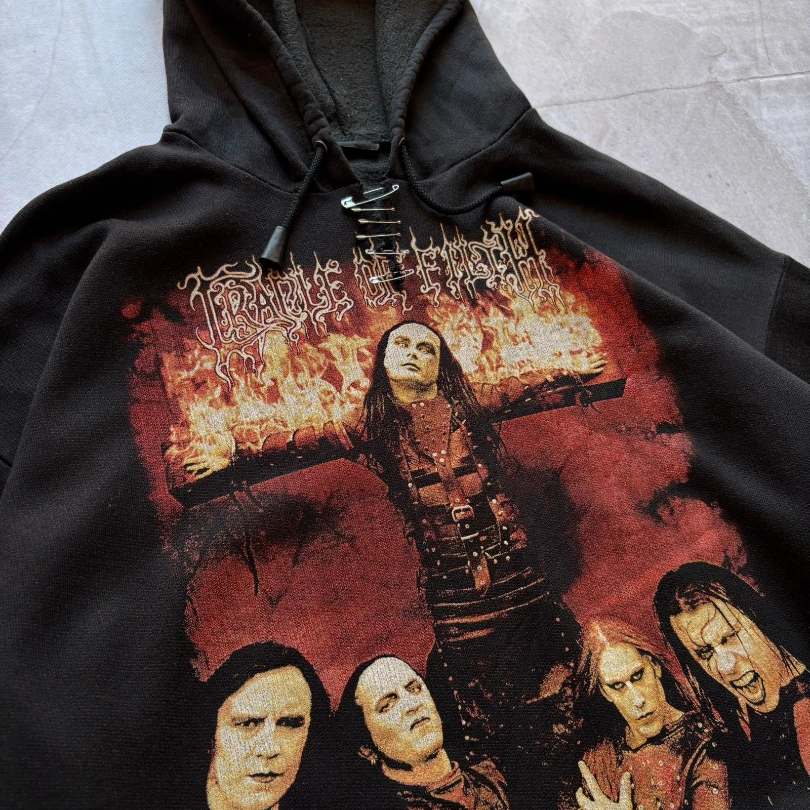 Band Tees vintage 00s Cradle Of Filth Tonight In Flames hoodie rock Size US XL / EU 56 / 4 - 7 Thumbnail