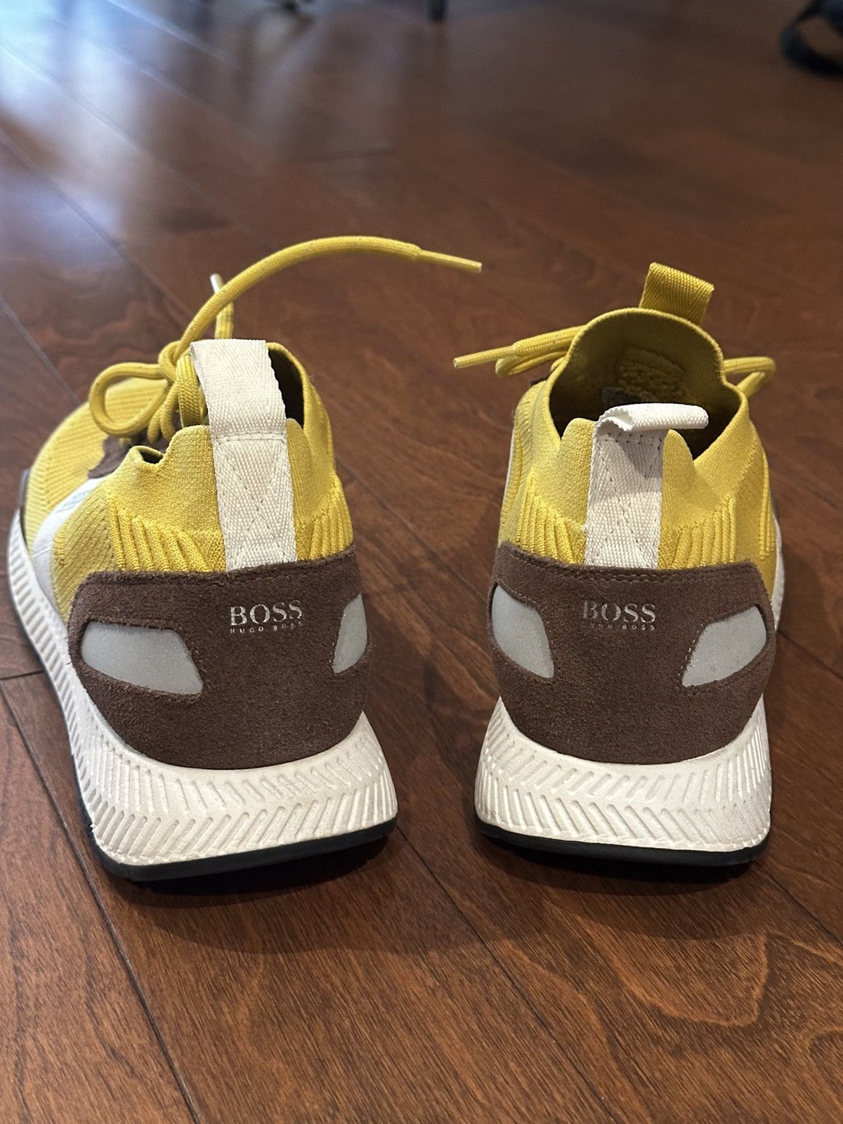 Hugo Boss Hugo Boss Titanium Running Sneakers Yellow Textured Knit Size US 9.5 / EU 42-43 - 2 Thumbnail