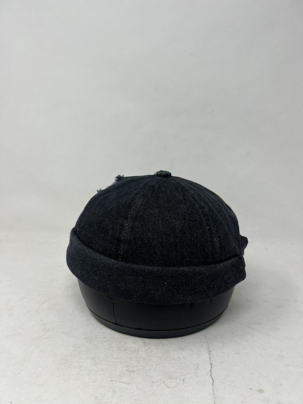 Japanese Brand Ripped Distressed Denim Brimless Hat Cap Size ONE SIZE - 2 Thumbnail