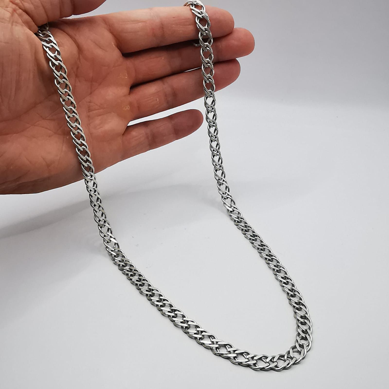 Sterling Silver Vintage Jewelry Chain, 925 Sterling Silver, Signed 42,40g Size ONE SIZE - 4 Thumbnail