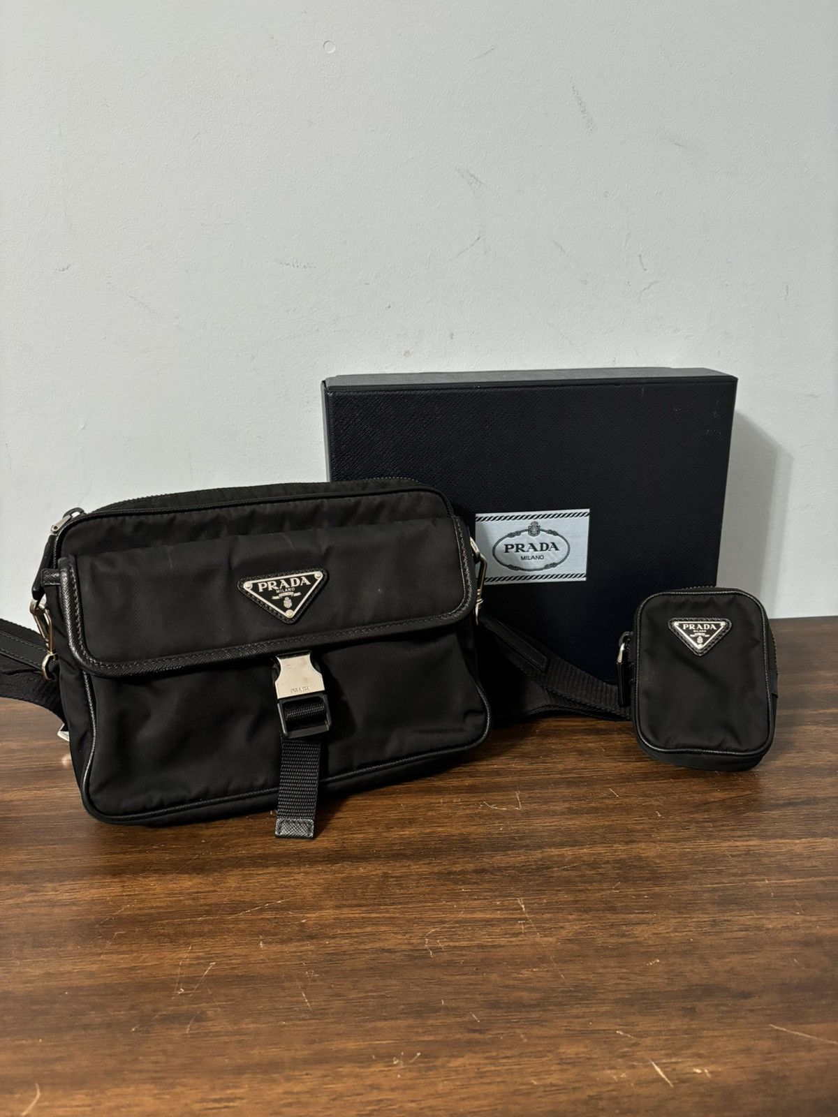 Prada Prada Re Nylon Pouch Crossbody Bag Size ONE SIZE - 1 Thumbnail