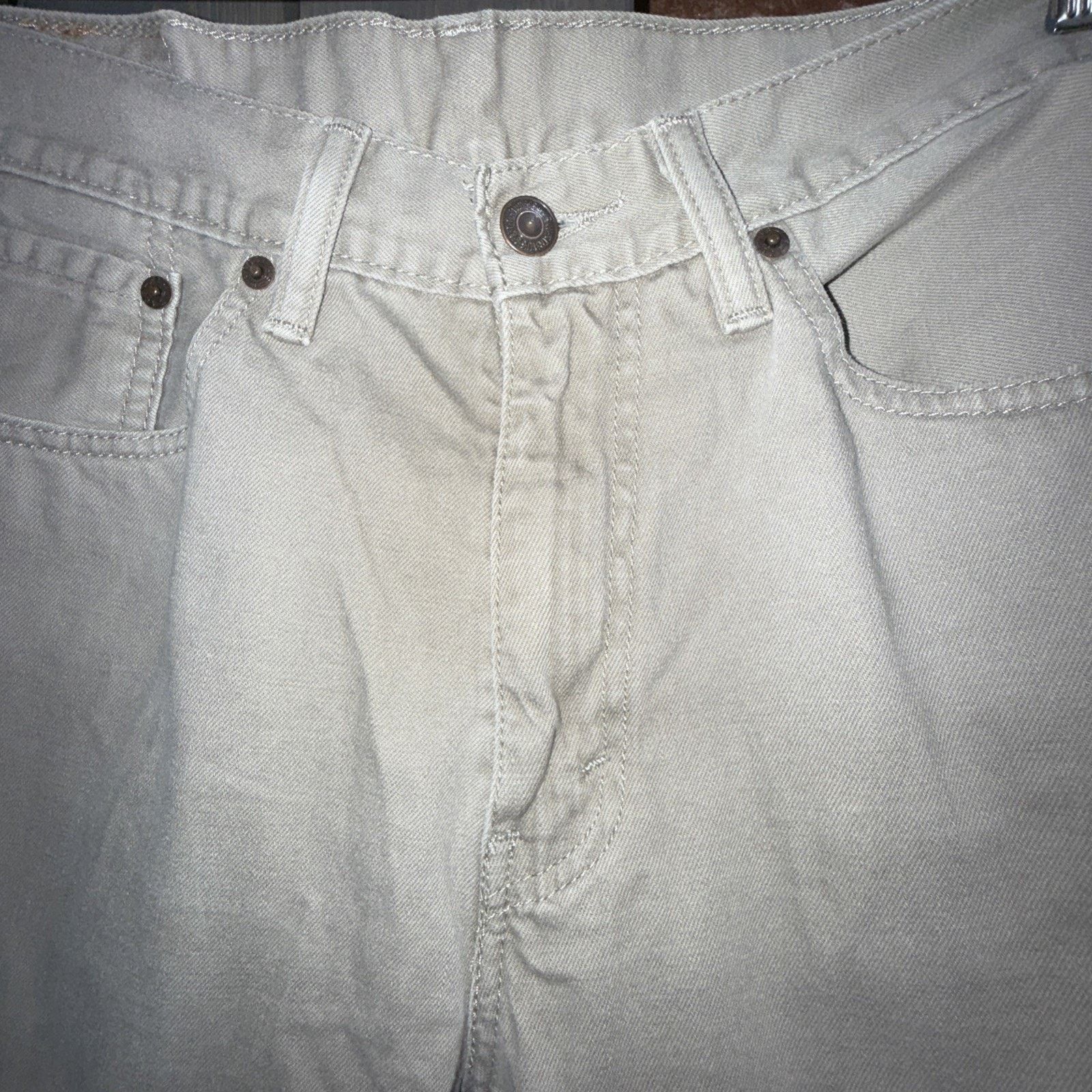 Levi's Levi’s 505 Men’s Light Brown Jeans 33W Altered To 27 Inseam Size US 33 - 2 Thumbnail