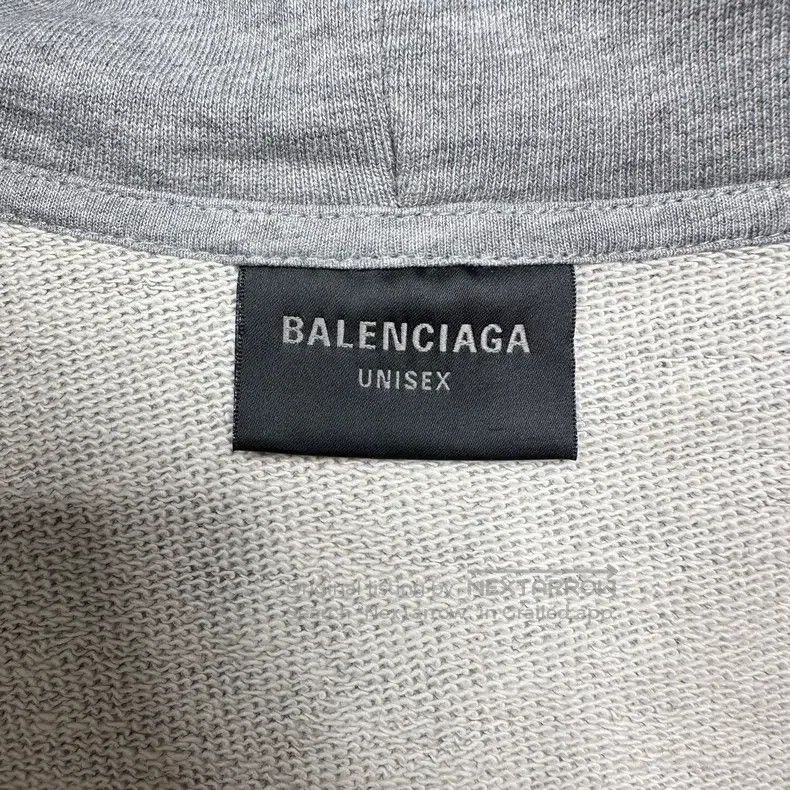 Balenciaga Balenciaga Grey Destroyed Zipper Hooded Sweatshirt Jacket Size US L / EU 52-54 / 3 - 6 Thumbnail