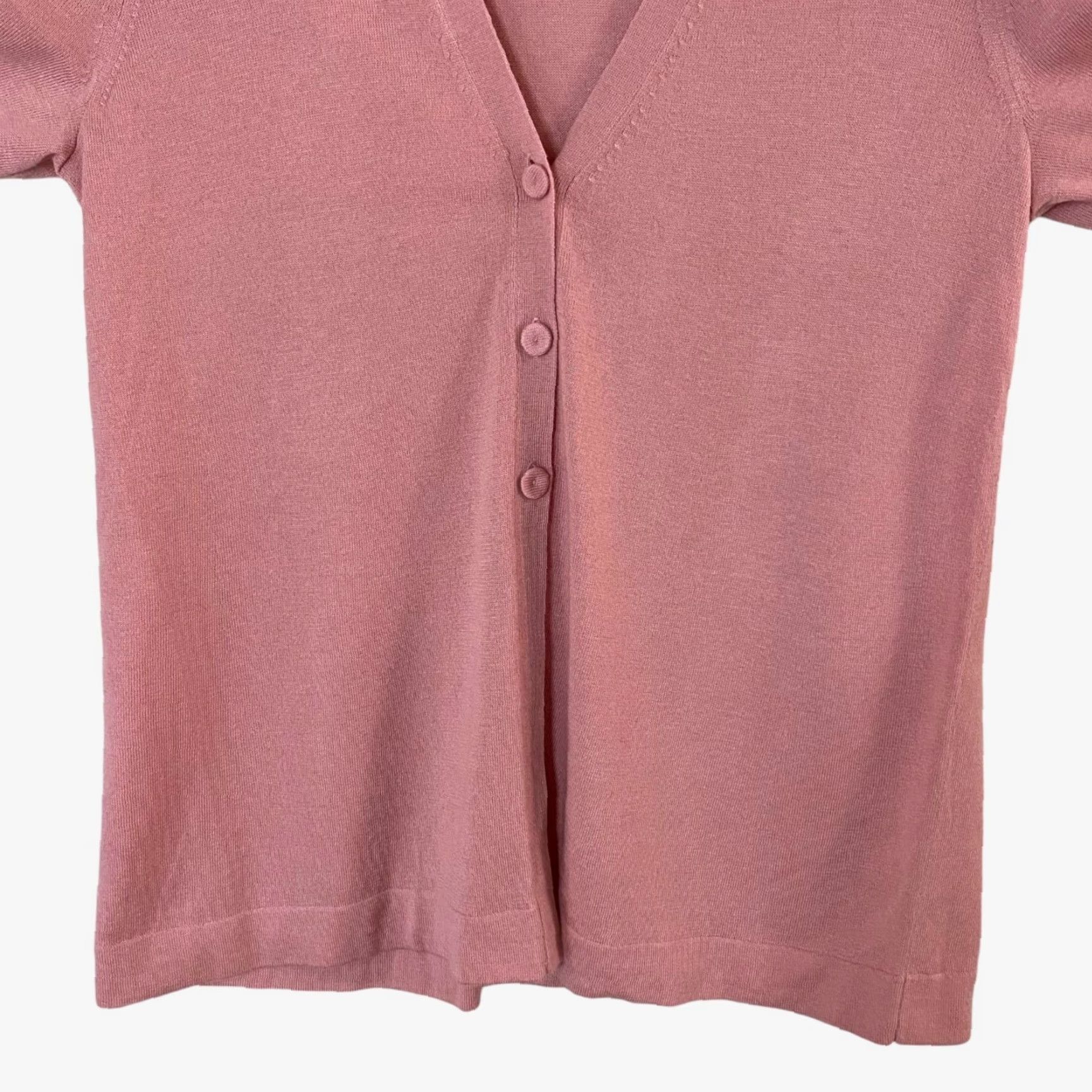 J. Jill J.Jill Cardigan Sweater V-Neck Pink Small Petite Wool Long-Sleeve Button-Front Women Size S / US 4 / IT 40 - 6 Thumbnail