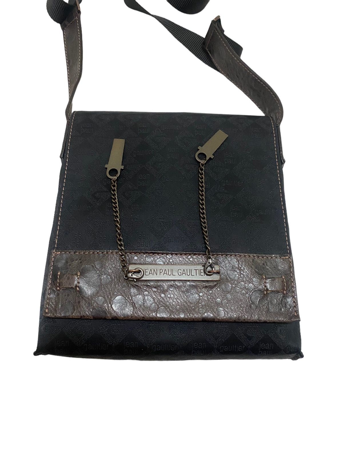 Jean Paul Gaultier Jean Paul Gaultier JPG Metal Plate Sling/Crossbody Bag Size ONE SIZE - 9 Thumbnail