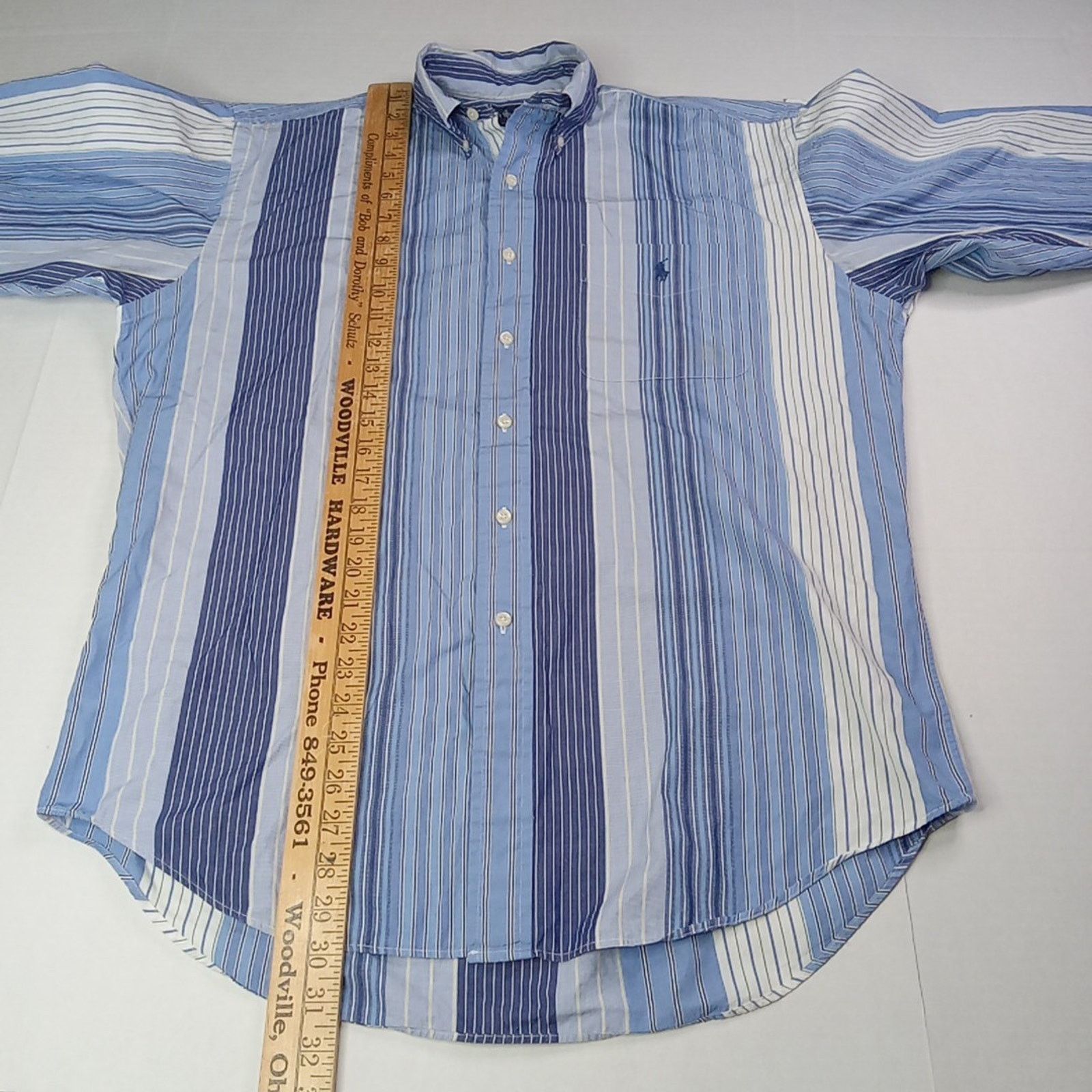 Ralph Lauren Polo Ralph Lauren Blaire Bold Striped LS Shirt Size M Blue Size US M / EU 48-50 / 2 - 6 Thumbnail