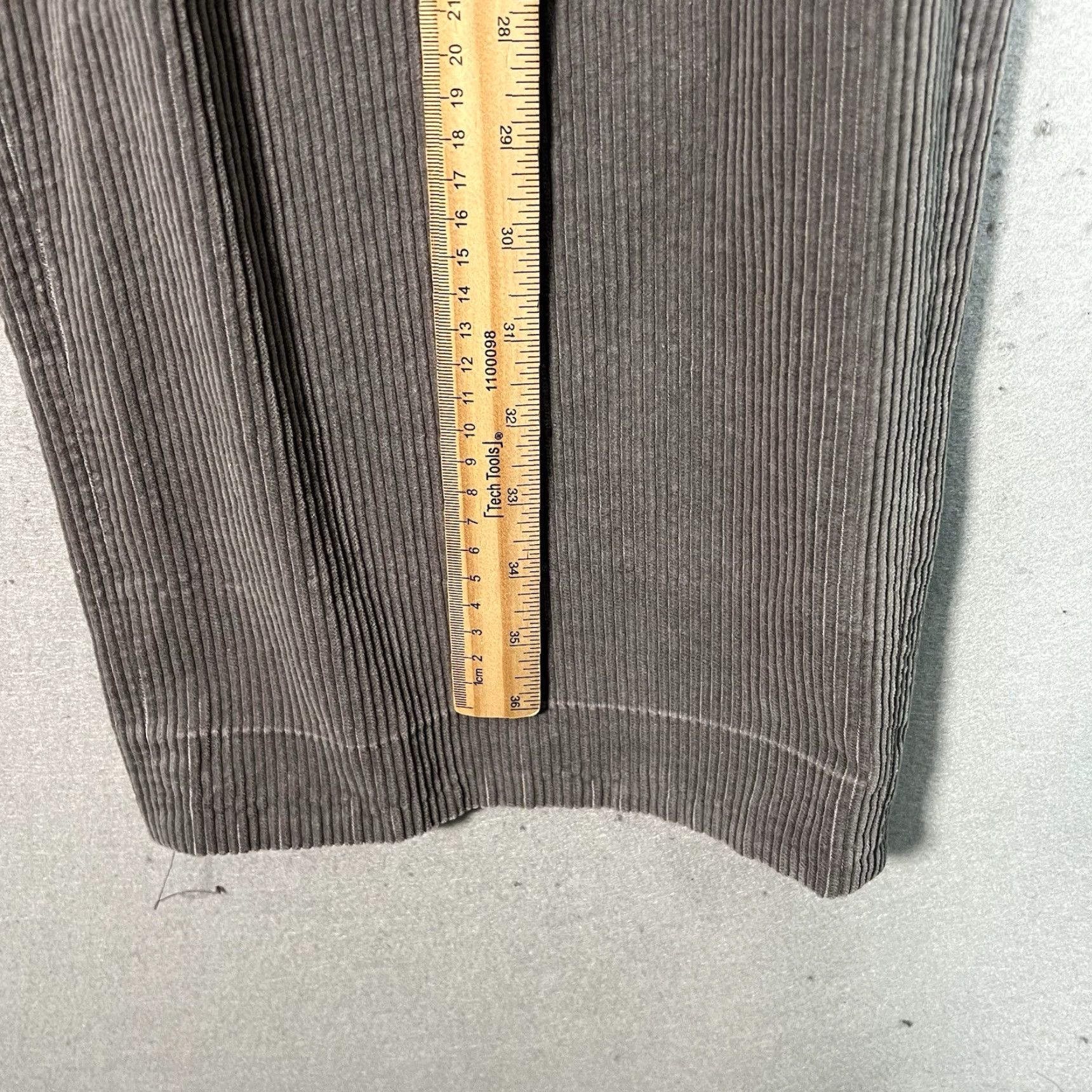 Cos COS Pants Womens 32R Gray Wide Leg Corduroy Relaxed Straight Fit Regular Inseam 26in Size 24" / US 00 / IT 34 - 4 Thumbnail