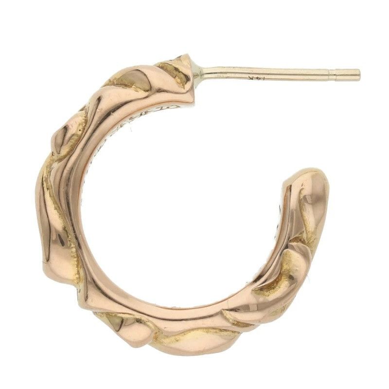 Chrome Hearts 22k Scroll Hoop Earring