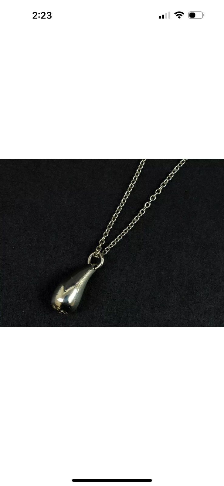 Tiffany & Co. Tiffany & Co Silver Teardrop Necklace Sterling 925 Size ONE SIZE - 5 Thumbnail