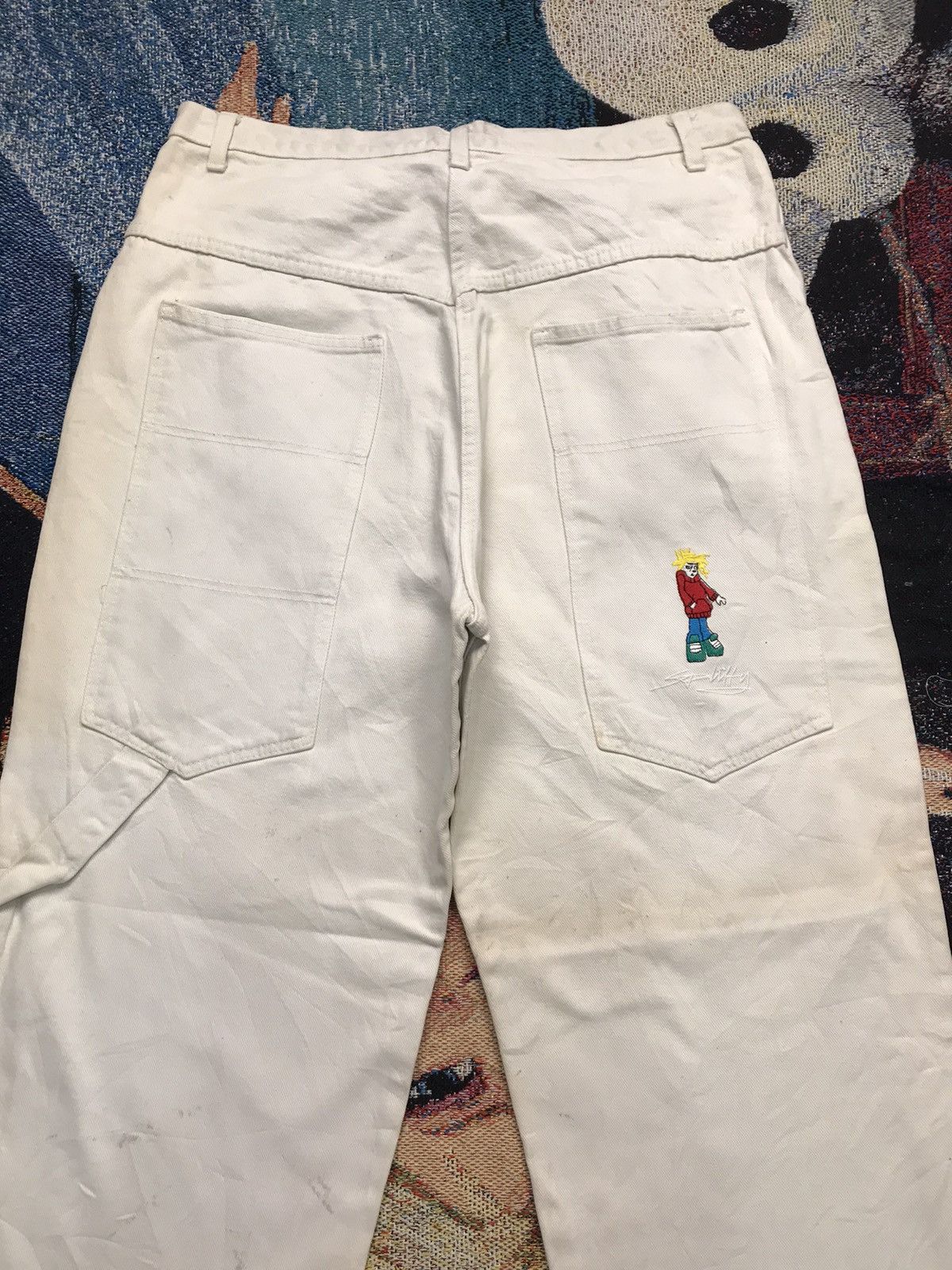 Vintage Vintage hip hop big pocket embroidered baggy denim Size US 36 / EU 52 - 13 Thumbnail