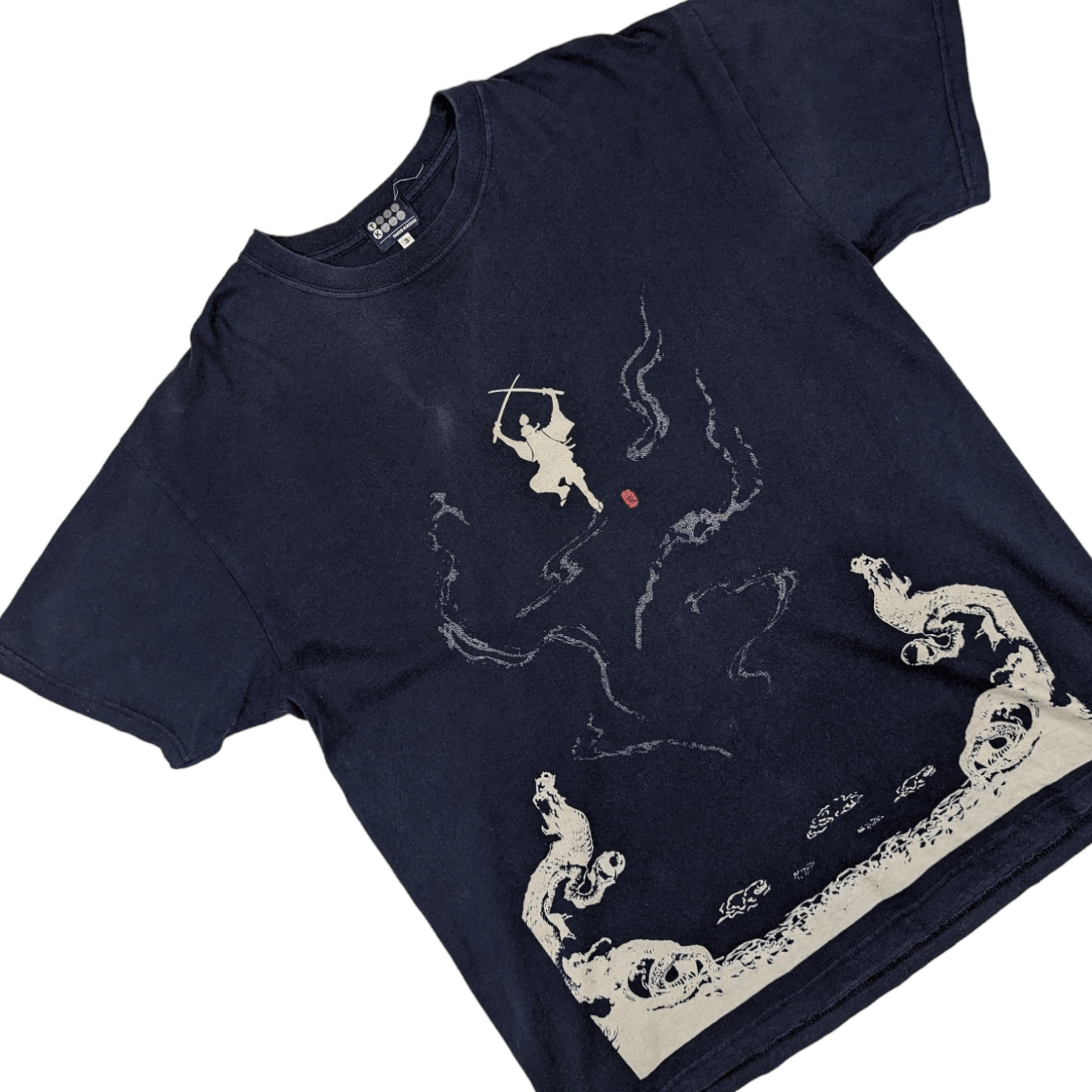 Takeo Kikuchi Y2K TAKEO KIKUCHI Miyamoto Musashi Shogun Samurai T-Shirt Size US L / EU 52-54 / 3 - 3 Thumbnail