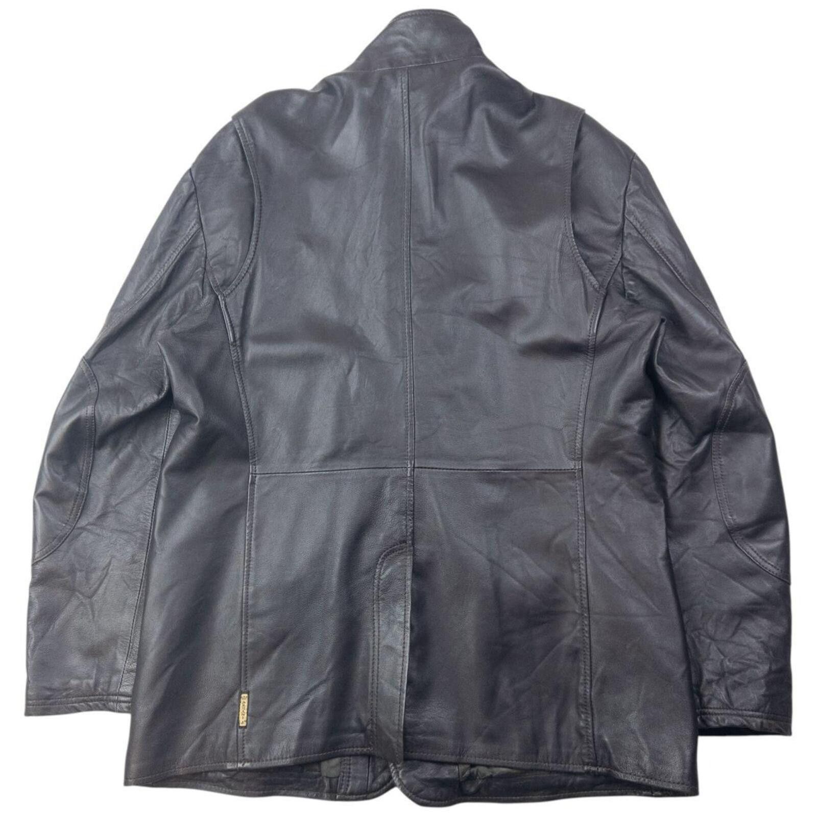 Other Vintage 2000s Armani Jeans Zip Up Leather Jacket Size L Size US L / EU 52-54 / 3 - 2 Thumbnail