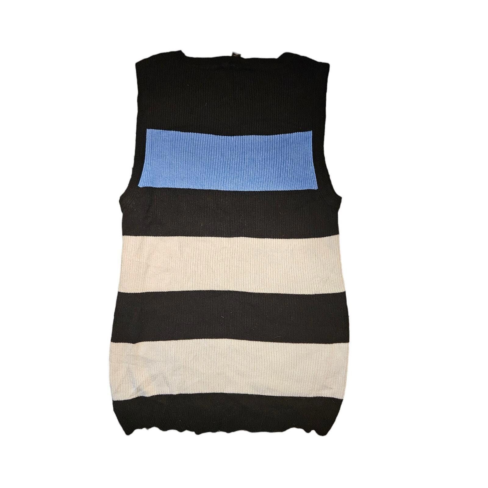Express Express Colorblock Sweater White Black Blue Size Medium Size M / US 6-8 / IT 42-44 - 2 Thumbnail