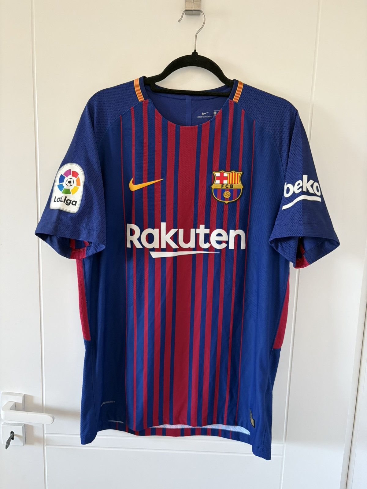 Barcelona nike 2017/2018 domowa Messi meczowa Aeroswift — zdjęcie 6